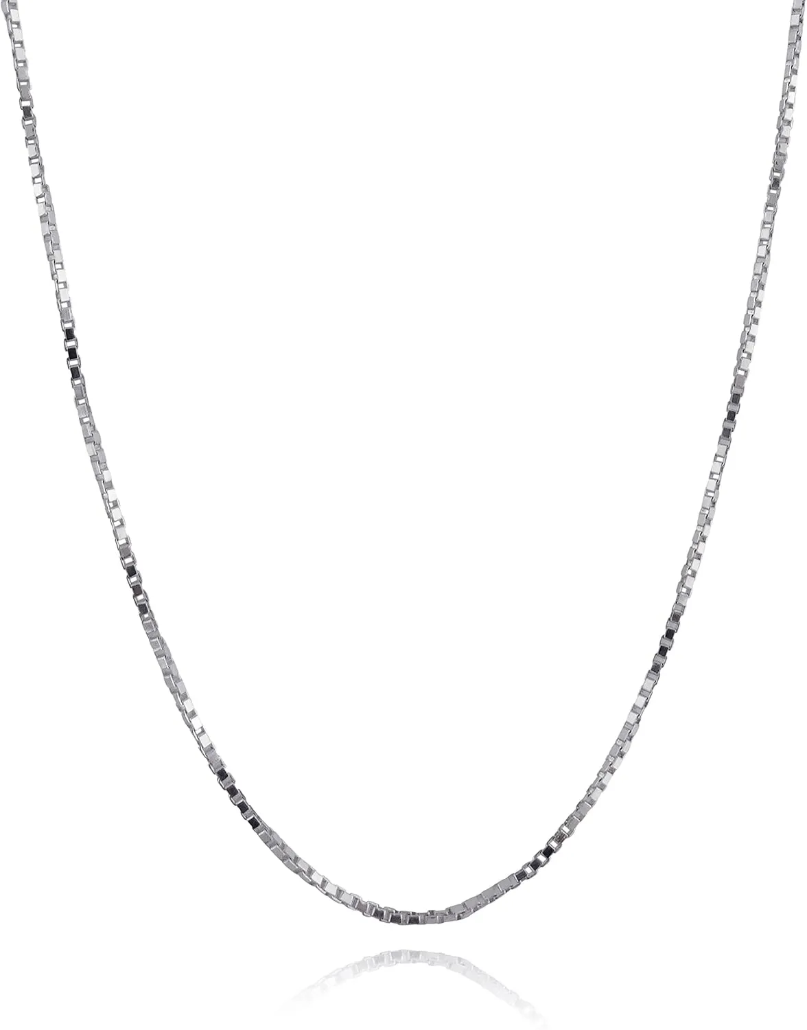 FashionJunkie4Life Extra Long Sterling Silver 1.2mm BOX Chain Link Necklace - 26", 32", 34", 38"