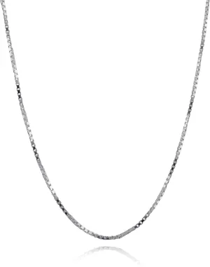 FashionJunkie4Life Extra Long Sterling Silver 1.2mm BOX Chain Link Necklace - 26", 32", 34", 38"
