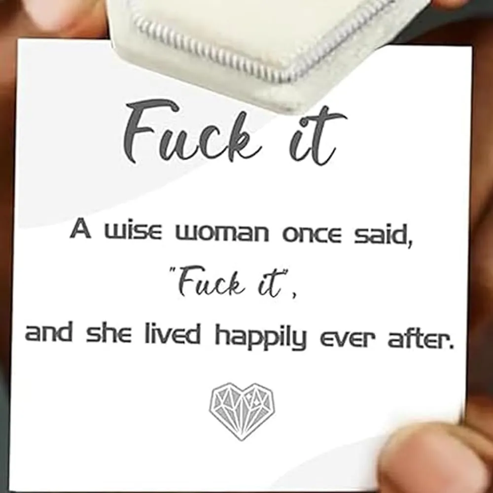 F*ck It Earrings,Fuck It Dainty Bar Ring,Funny Letter Initial Earrings,Inspirational Earrings and Ring,Funny Letters Stud Earrings,Punk Statement Earrings,for Women Gifts