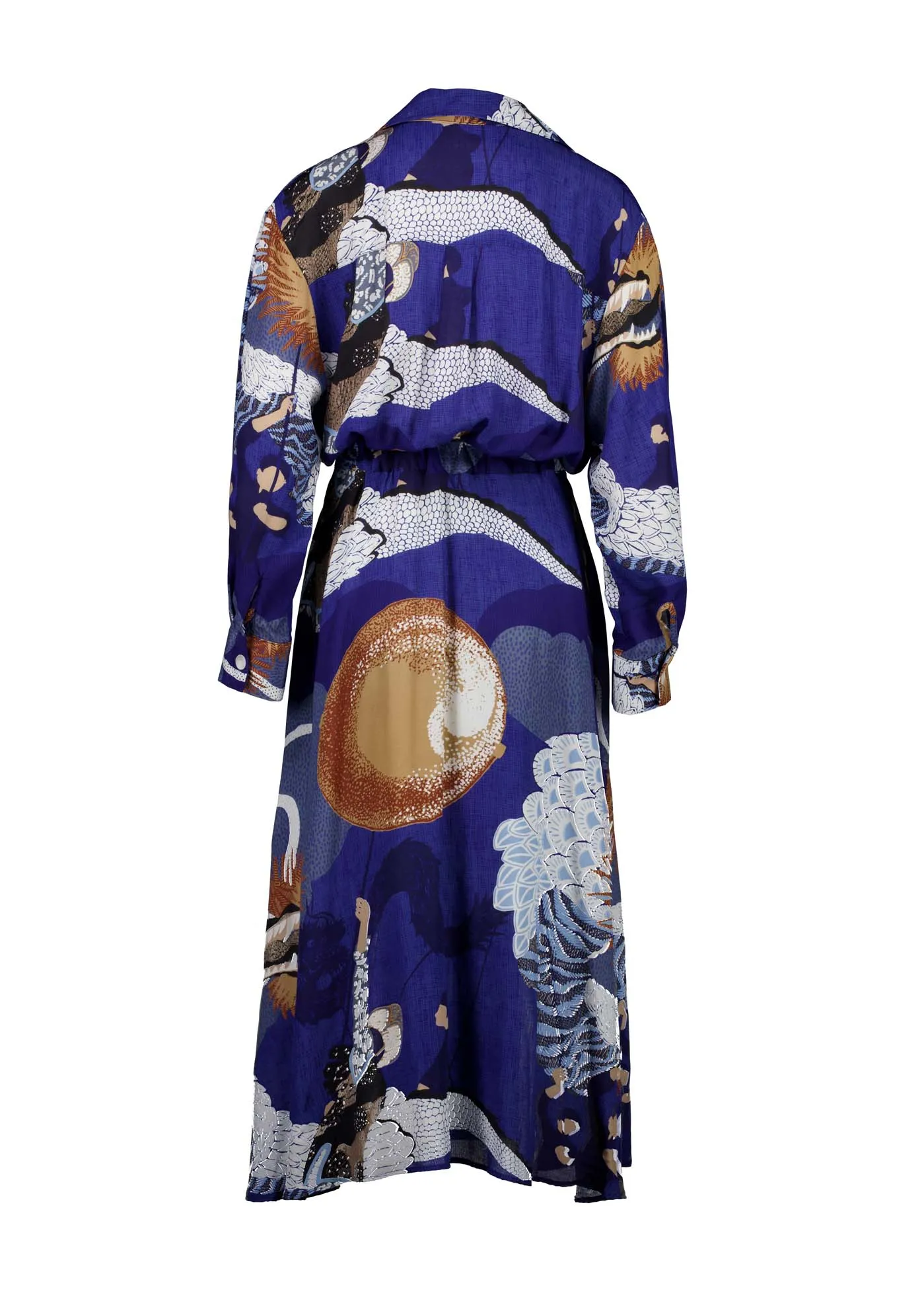 Festival Parisian Wrap Dress Blue in Viscose