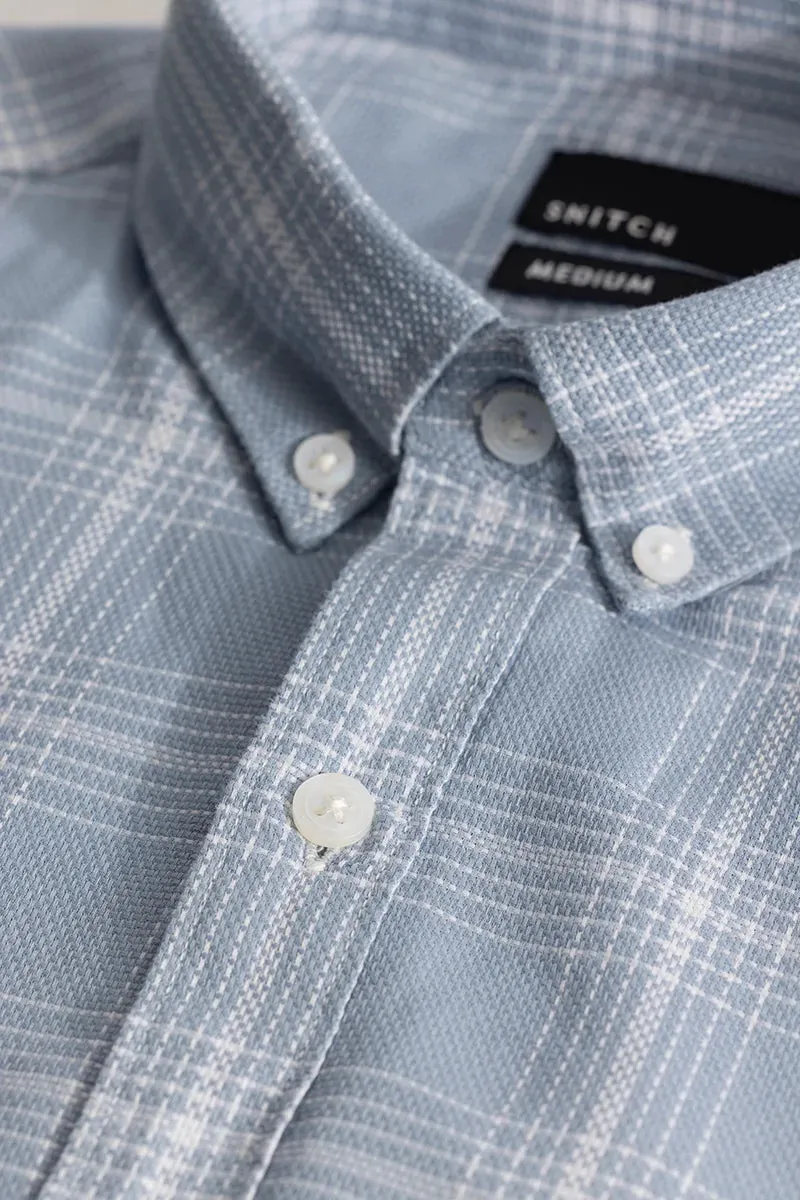 Fleur Light Blue Checks Shirts