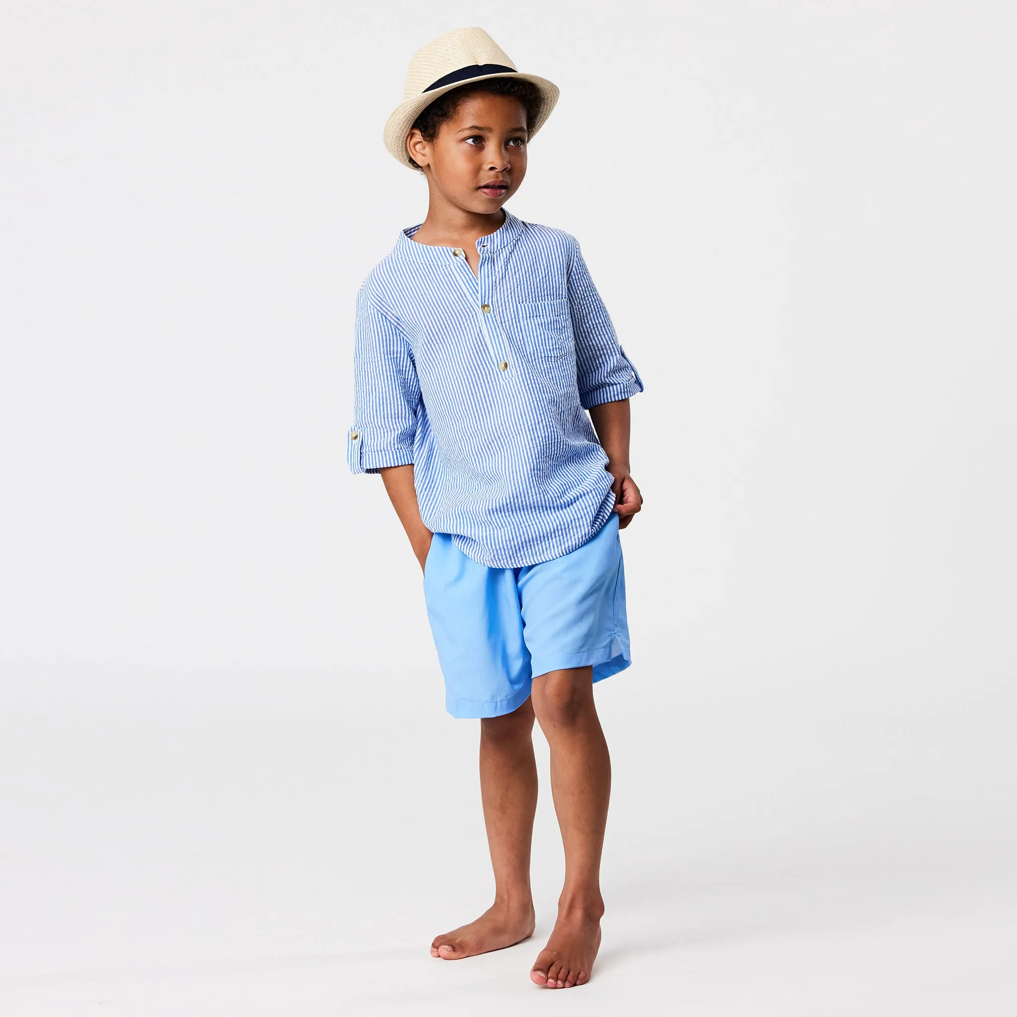 Frankie Seersucker Stripe Resort Shirt