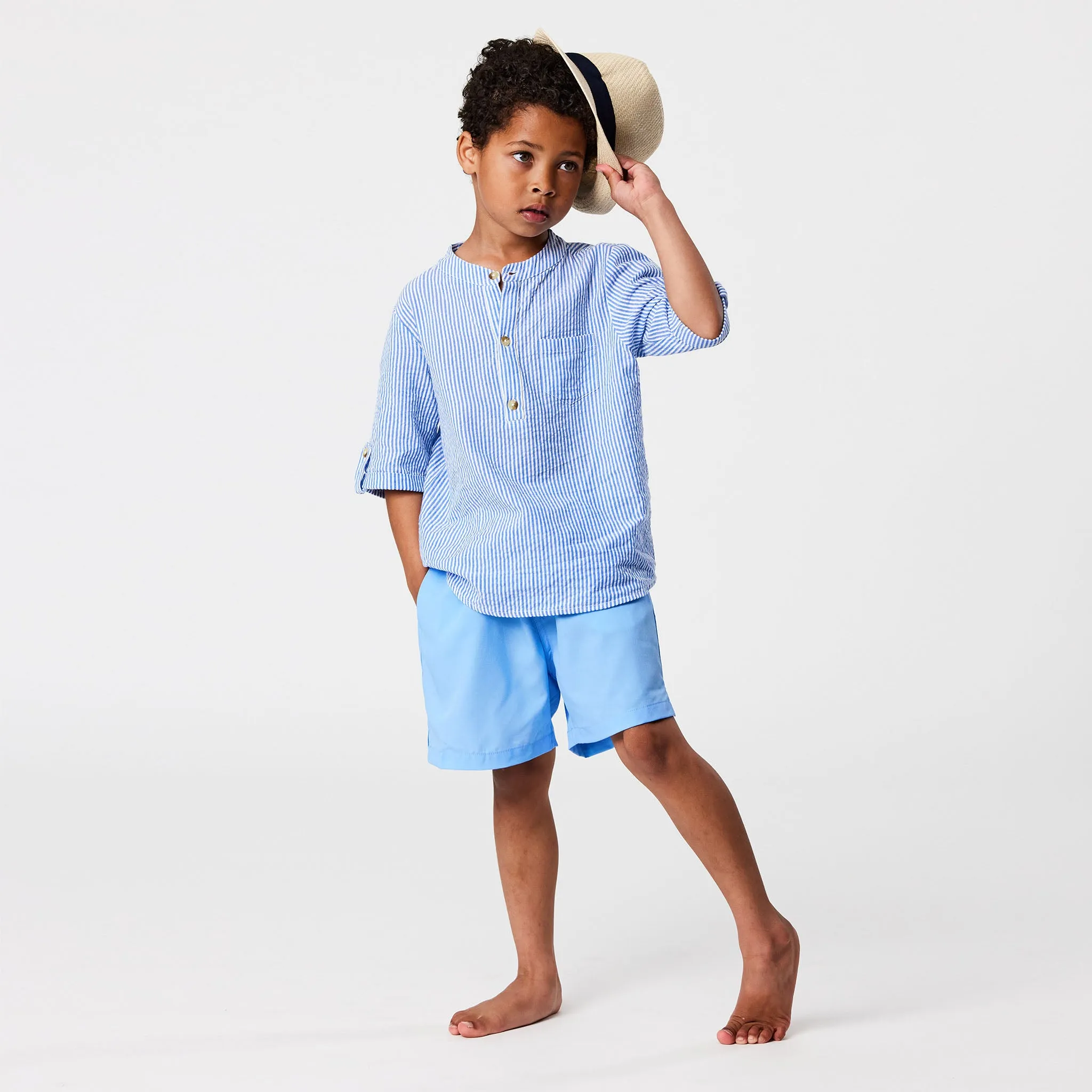 Frankie Seersucker Stripe Resort Shirt