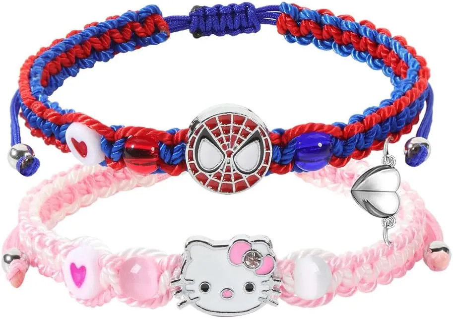 Friendship/Couples Bracelets Set, Valentines Day Birthday Jewelry Gifts for Bf and Gf Soulmate, Matching Spider Bracelet for Best Friend Bestie Daughter Son Grandson