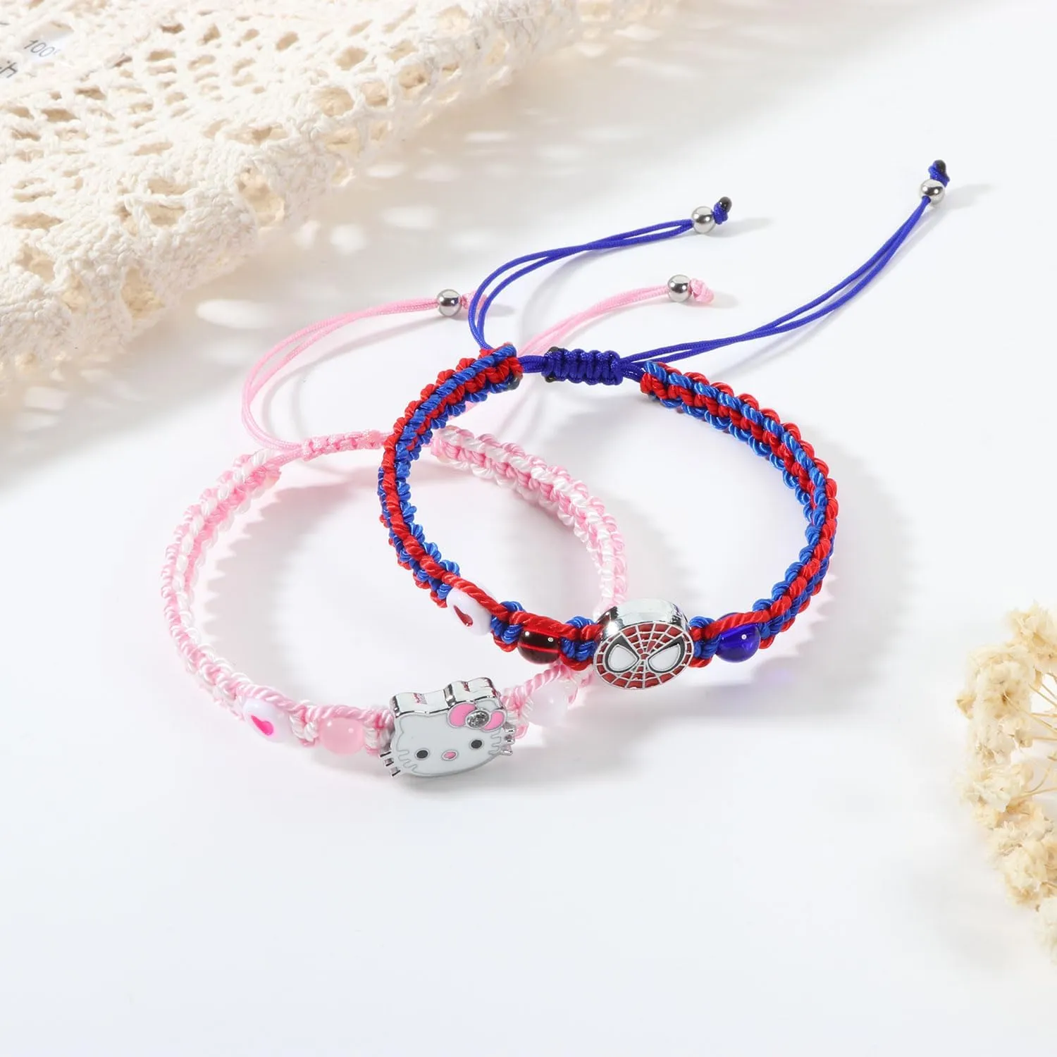 Friendship/Couples Bracelets Set, Valentines Day Birthday Jewelry Gifts for Bf and Gf Soulmate, Matching Spider Bracelet for Best Friend Bestie Daughter Son Grandson