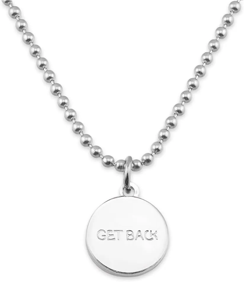 Get Back Necklaces St. Christopher Surf Necklace | Small,  Silver Plated Medallion, 18 Aluminum Ball Chain