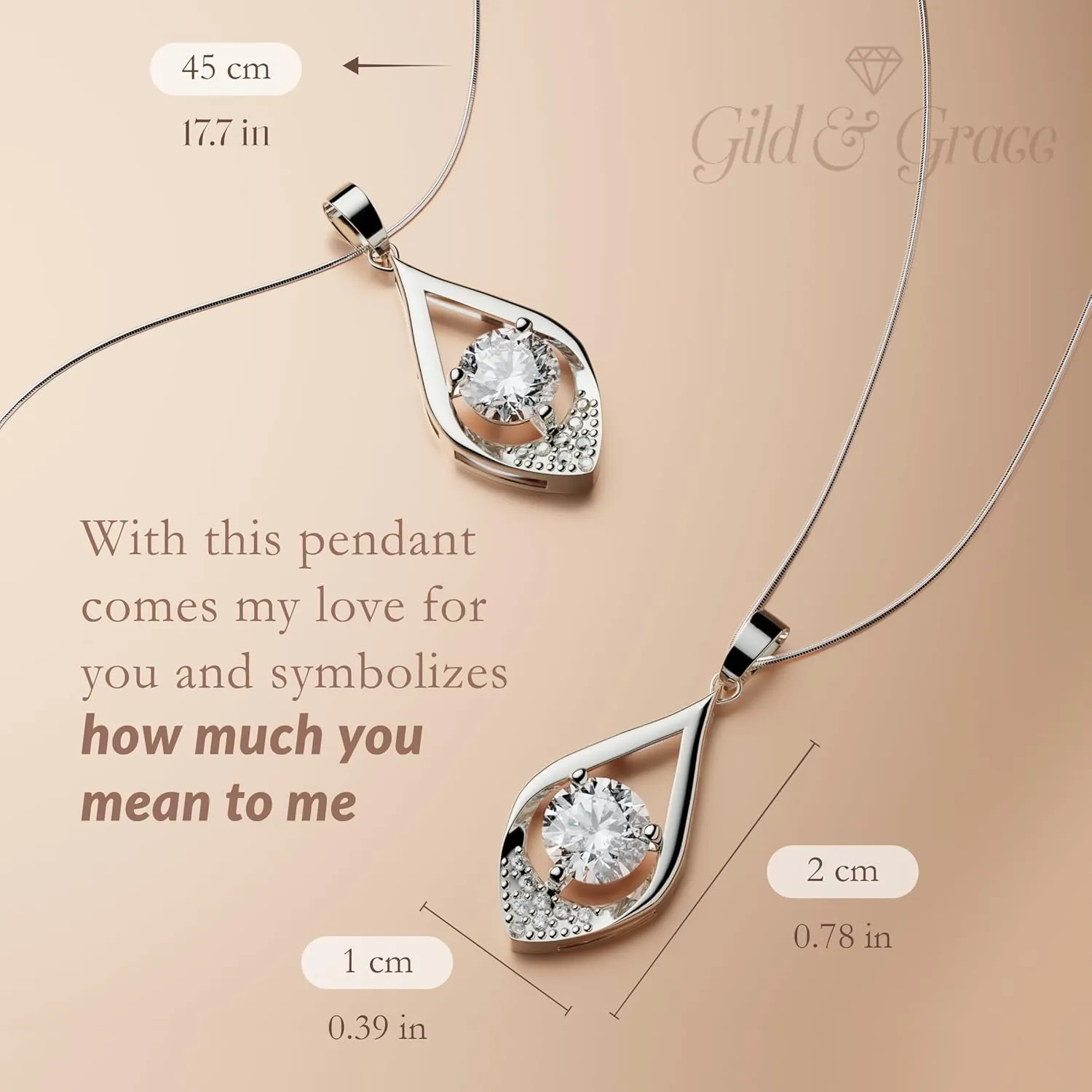 Gild & Grace Moissanite Necklace for Women Perfect for Wife Jewelry Necklaces for Women