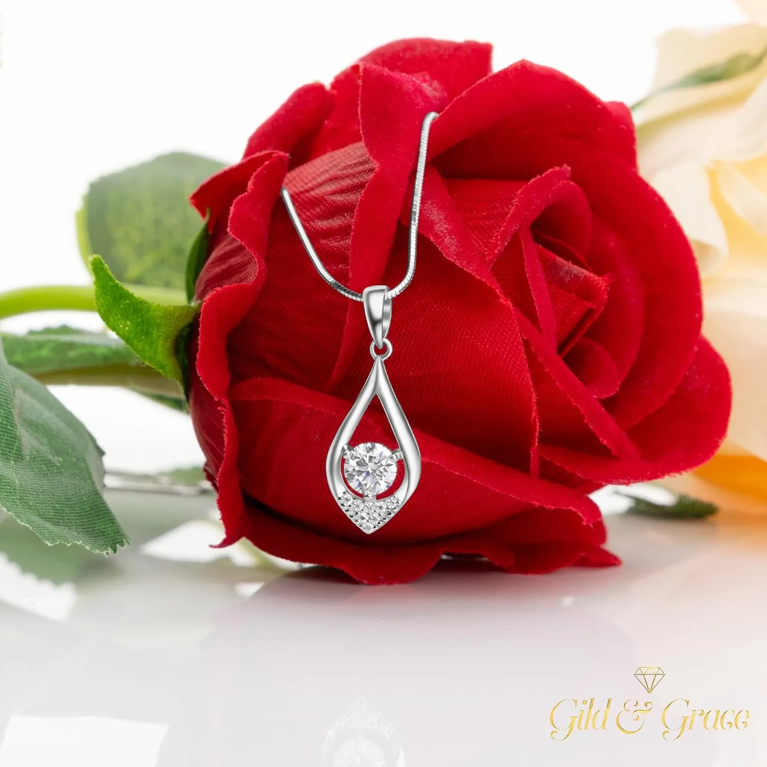 Gild & Grace Moissanite Necklace for Women Perfect for Wife Jewelry Necklaces for Women