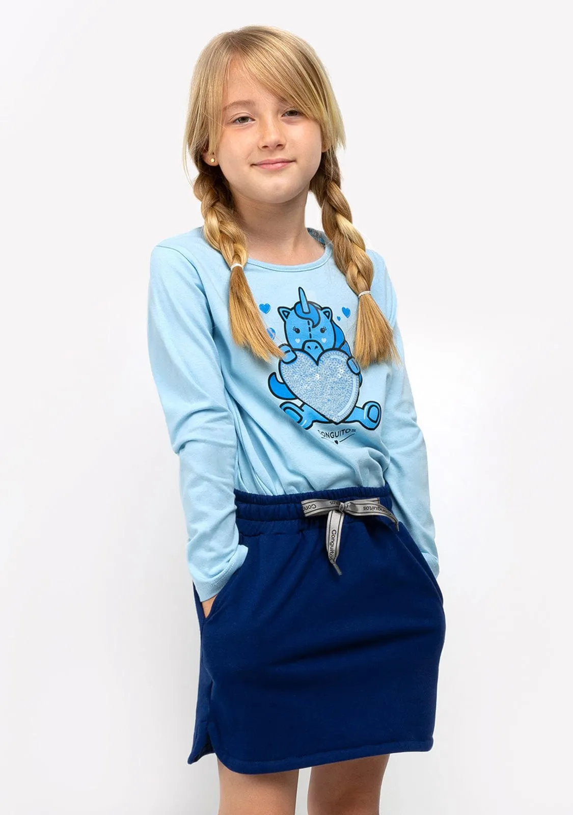 Girl's Navy Sports Skirt