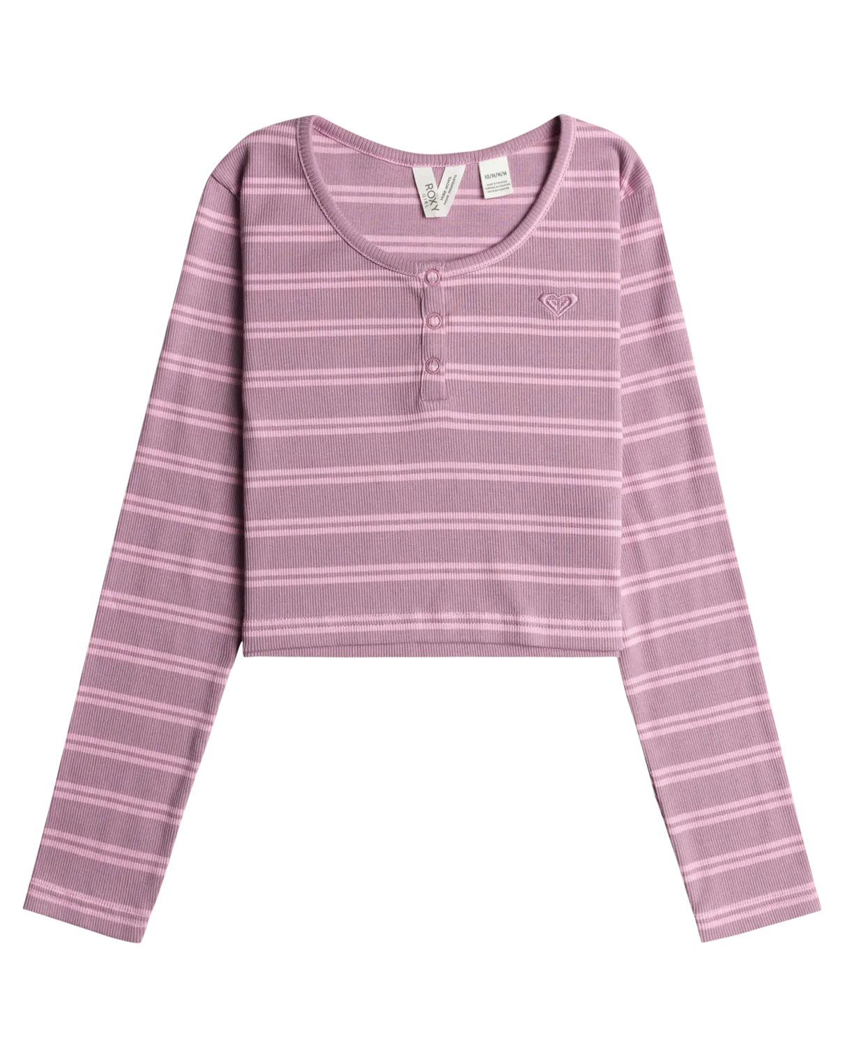 Girls Violet Chemistry T-Shirt in Mauve Orchid Stripy Stipe