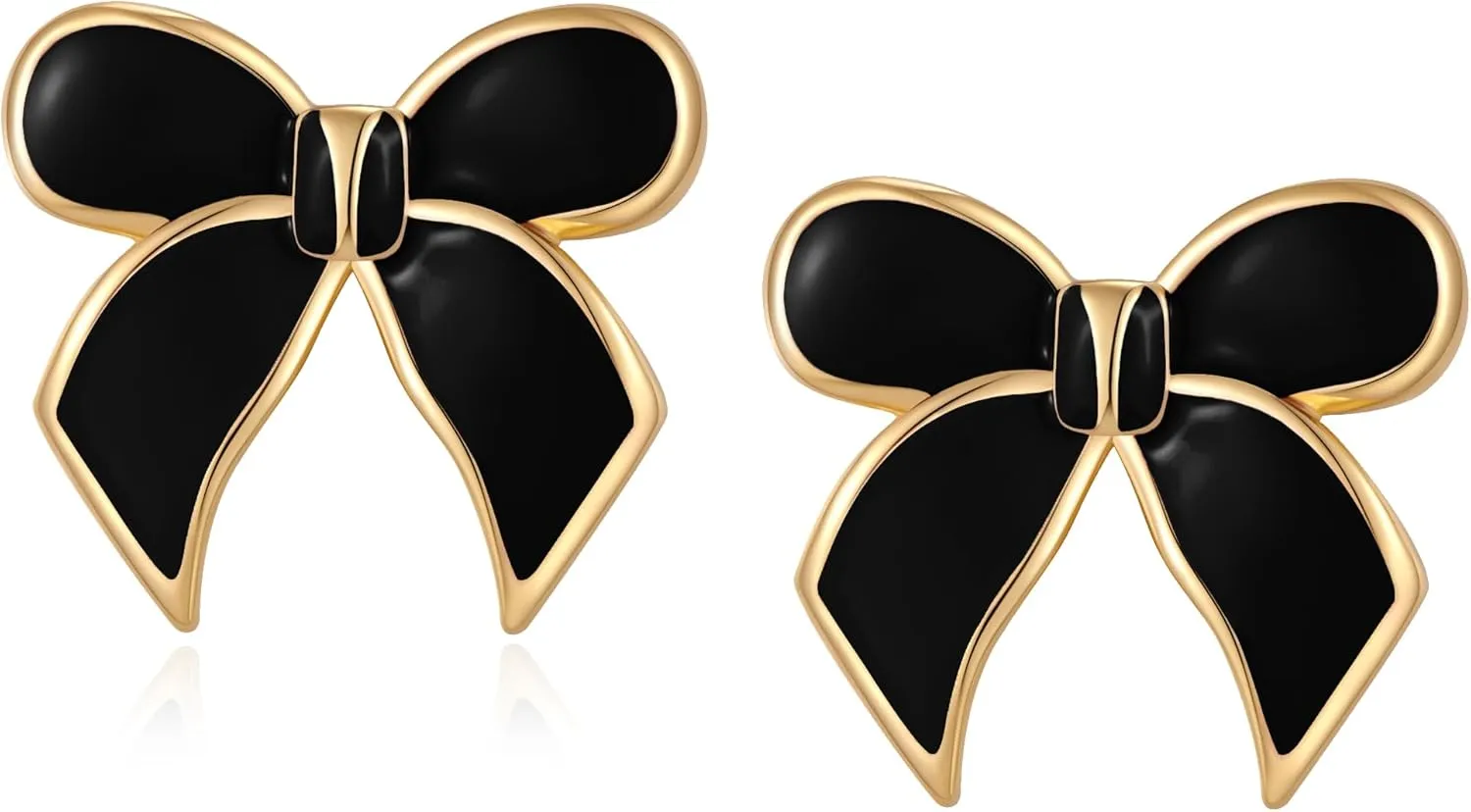Gold Bow Stud Earrings for Women Statement Bow Stud Earrings