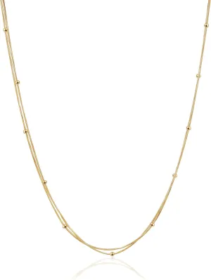 Gold Chain Necklace Women | 14K Gold & Silver Plated Dainty Necklace for Women with Bracelet | Small Love Waterproof Chain Necklaces for Women