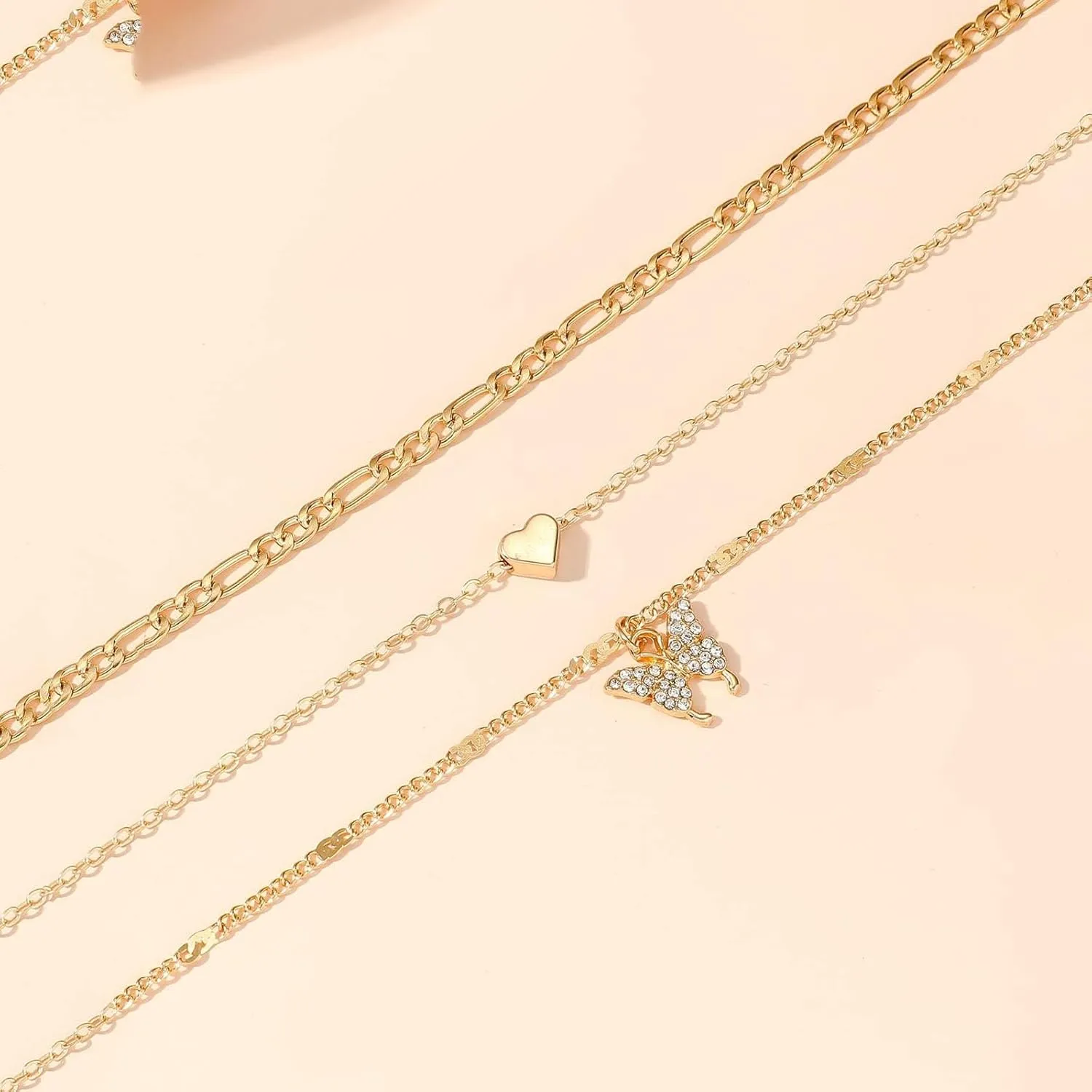 Gold Charm Necklace For Women Star Pearl Charms Pendant Neckalces Dainty 14K Gold Plated Summer Beach Ocean Jewelry Gifts