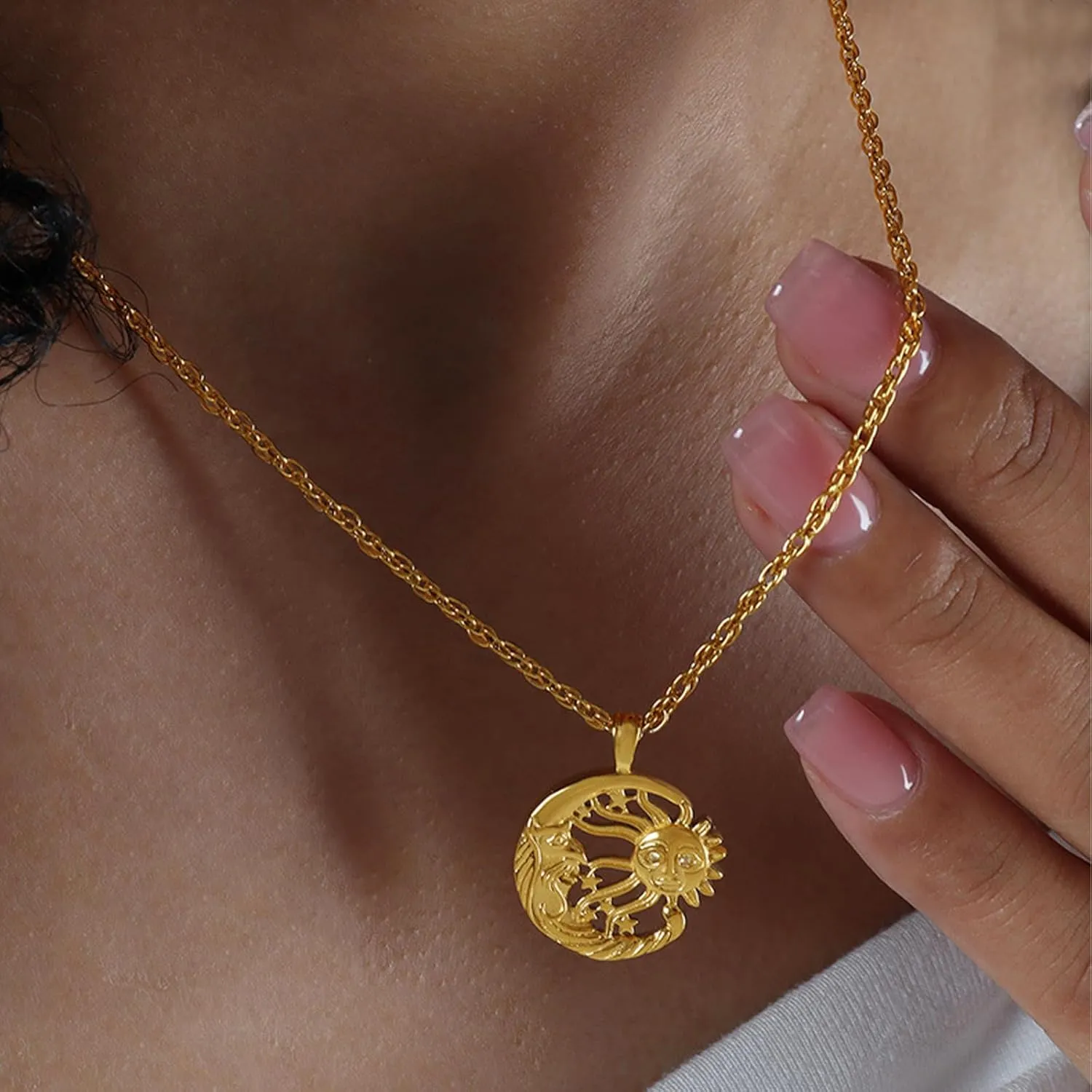 Gold Coin & Heart Pendant Necklaces for Women - Fashion Cross & Teardrop Designs