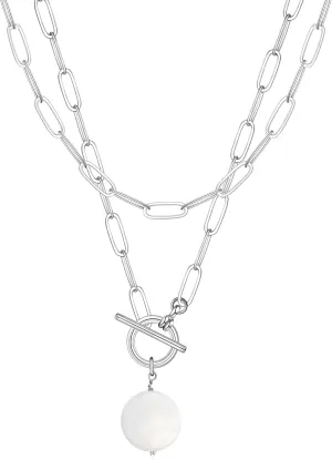 Gold Layered Necklaces for Women, 14K Gold Plated Vintage Evil Eye Queen Elizabeth Bee Sun and Moon Medallion Necklace Retro Choker Chain Link Necklace Gold Layered Necklaces for Women Jewelry