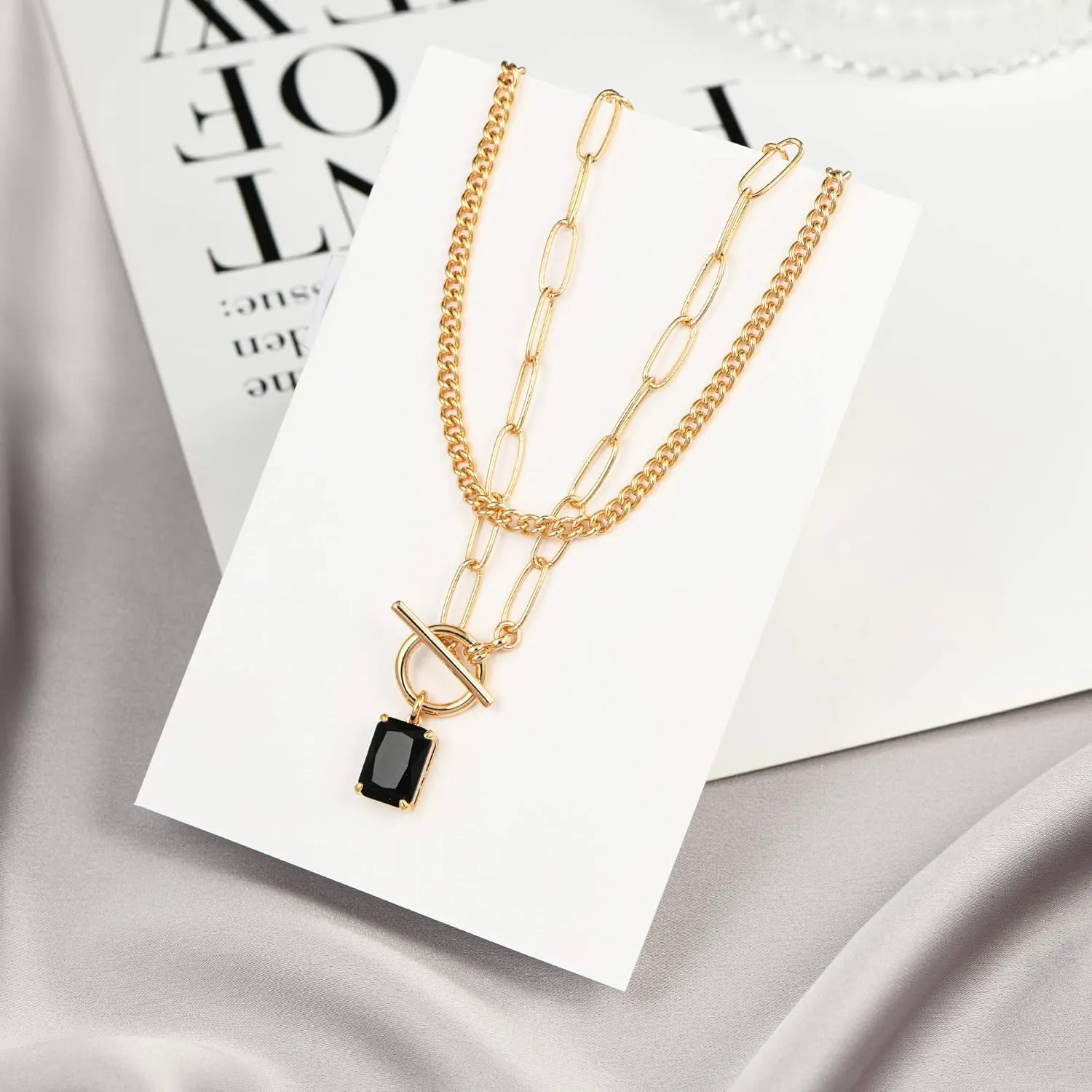 Gold Layered Necklaces for Women, 14K Gold Plated Vintage Evil Eye Queen Elizabeth Bee Sun and Moon Medallion Necklace Retro Choker Chain Link Necklace Gold Layered Necklaces for Women Jewelry