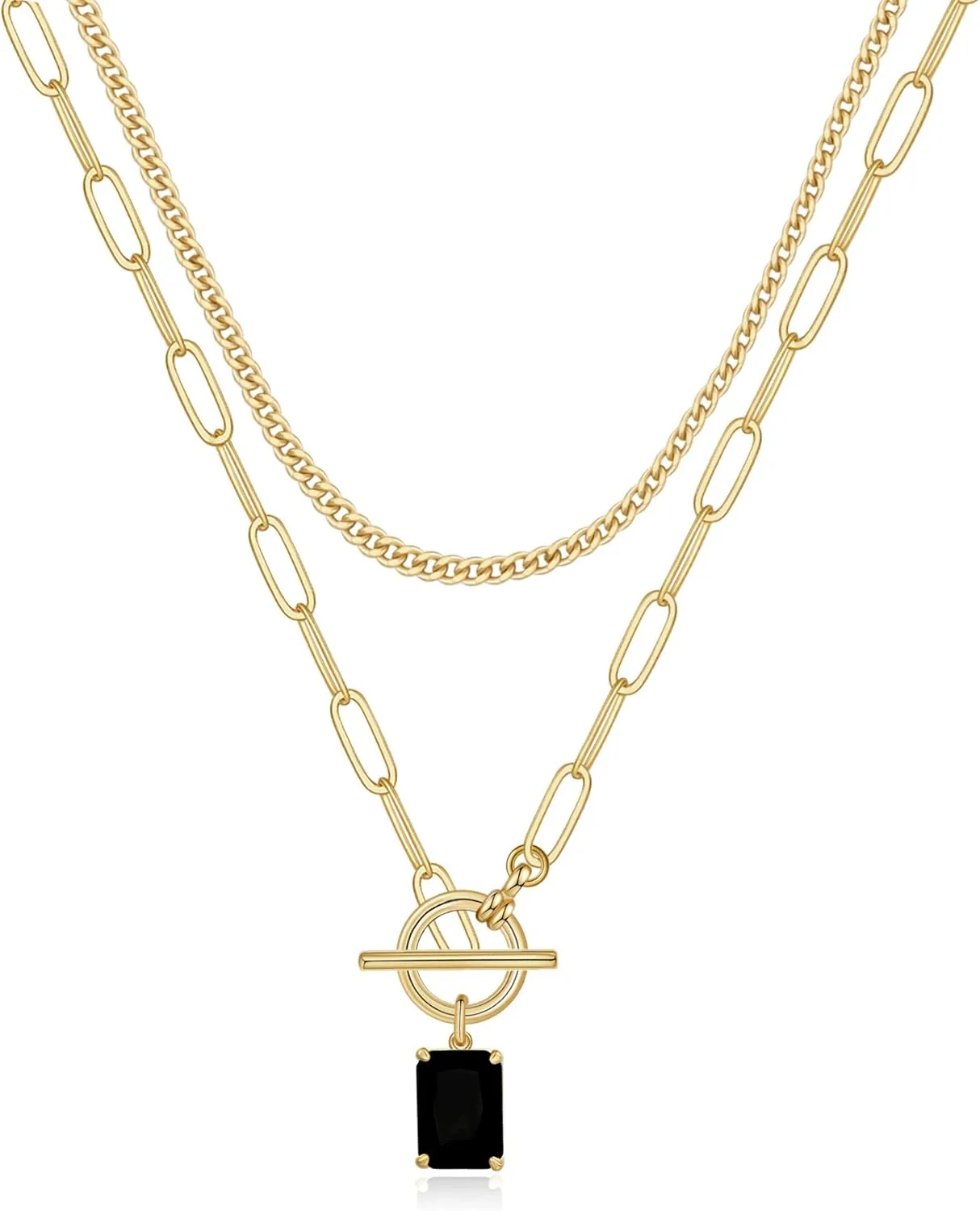 Gold Layered Necklaces for Women, 14K Gold Plated Vintage Evil Eye Queen Elizabeth Bee Sun and Moon Medallion Necklace Retro Choker Chain Link Necklace Gold Layered Necklaces for Women Jewelry