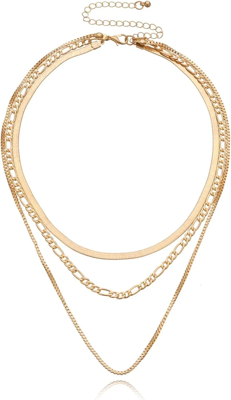 Gold Layered Necklaces for Women Snake Gold Chain Choker Necklace Stacked Gold Necklace Adjustable Gold Jewelry