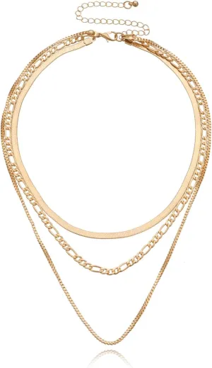 Gold Layered Necklaces for Women Snake Gold Chain Choker Necklace Stacked Gold Necklace Adjustable Gold Jewelry