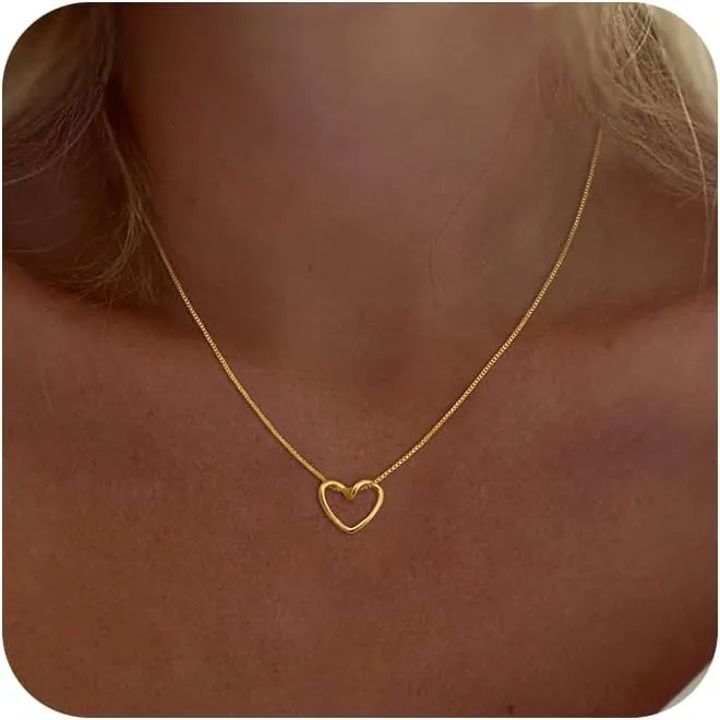 Gold Necklace for Women - Trendy Simple 14K Plated Cute Bow CZ Pendant Choker Chain Necklace for Women Non Tarnish Dainty Jewelry Gift