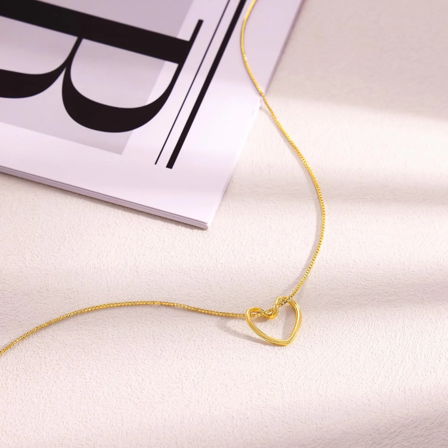Gold Necklace for Women - Trendy Simple 14K Plated Cute Bow CZ Pendant Choker Chain Necklace for Women Non Tarnish Dainty Jewelry Gift