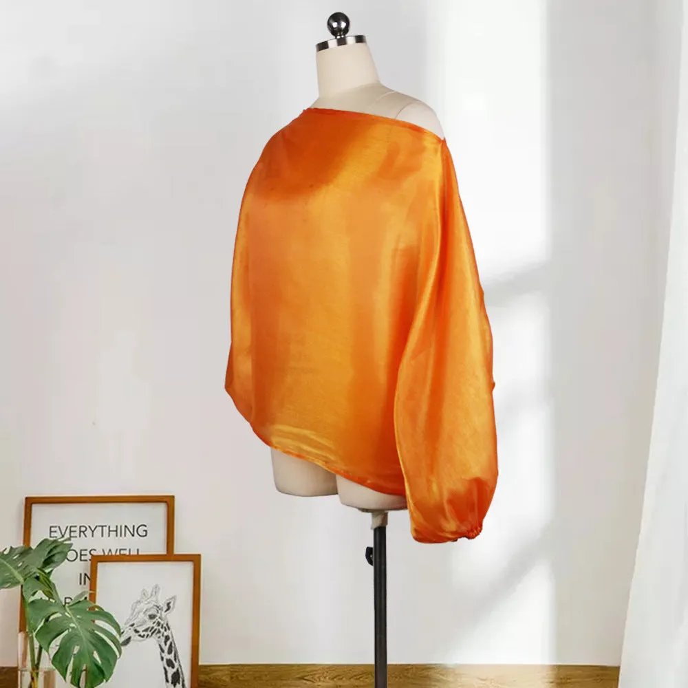 GV Bad and Bougie off shoulder chiffon shirt