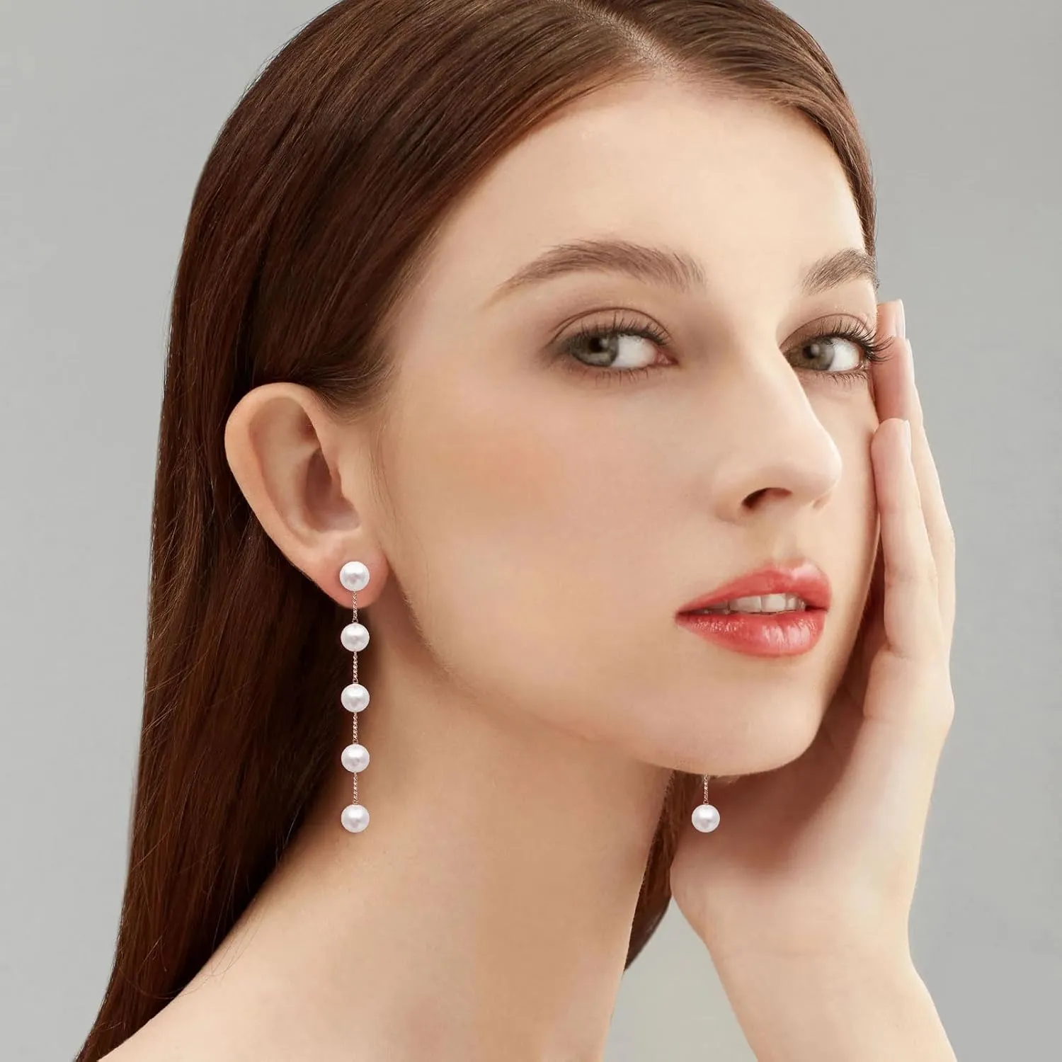 Handmade Pearl Earrings for Women, Pearl Bow Earrings Silvery Pearl Drop Earrings Jewelry S925 Drop Earrings for Girls Bridal as Wedding Bows Jewelry Christmas Gifts (Gold, Pearl Earrings 2)