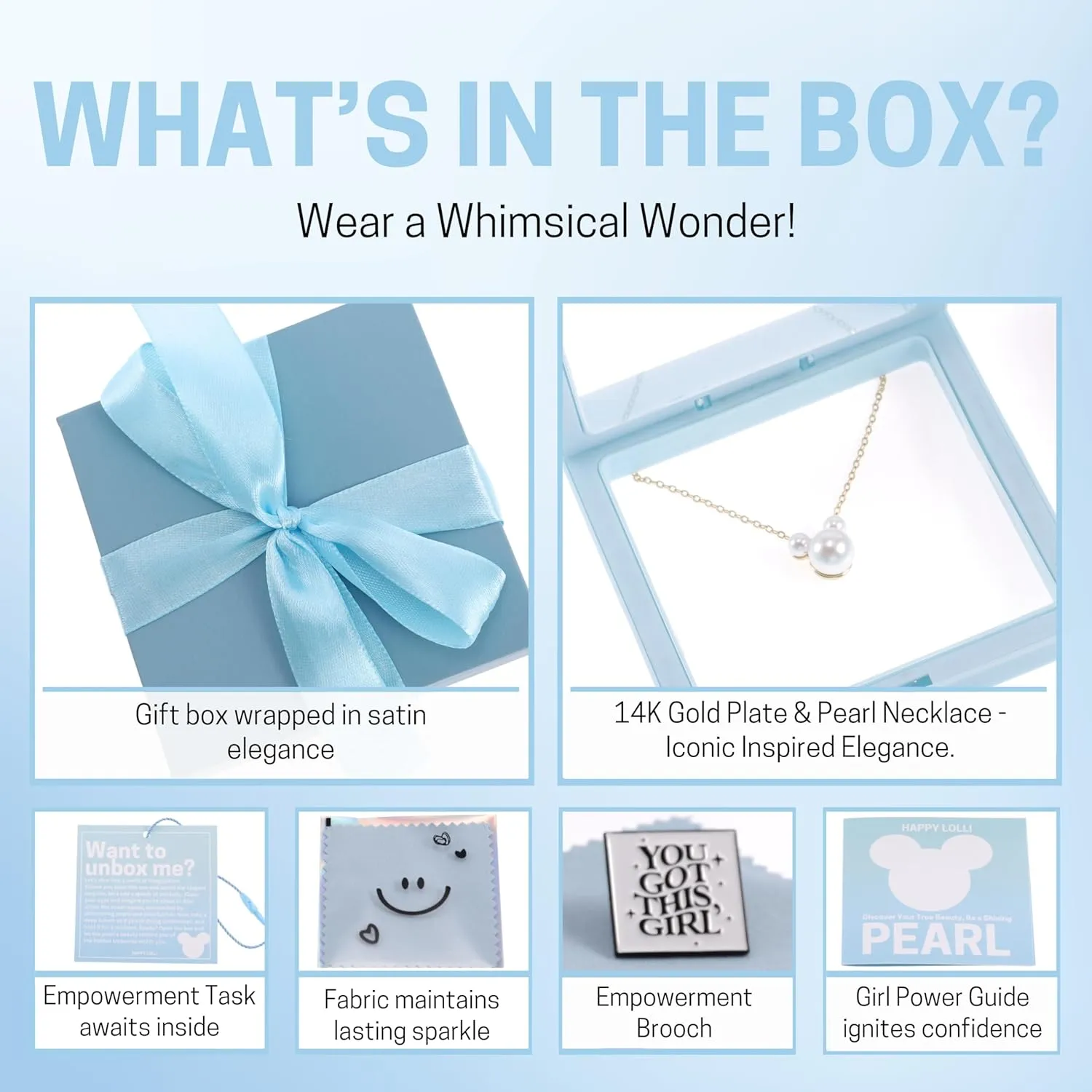 HAPPY LOLLI Girl Power Jewelry Collection in Unique Ready-to-Gift Box - Beautiful Designs for Tweens & Teens - Ideal for Birthdays & Special Moments.