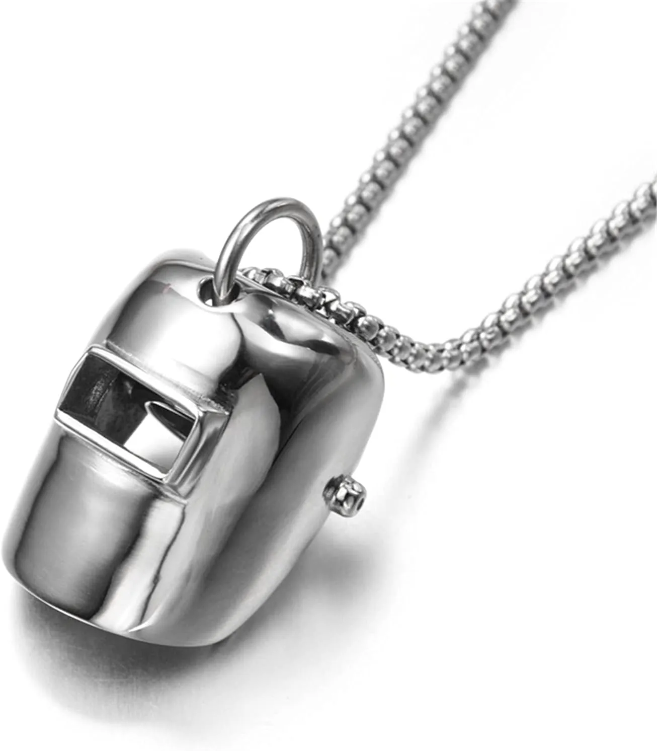 Hiphop Classic Welder Mask Pendant Necklaces for Welding Artisan Fashion Jewelry 27.5"