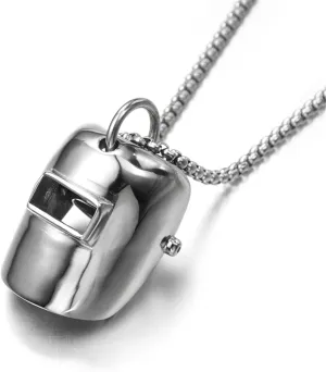 Hiphop Classic Welder Mask Pendant Necklaces for Welding Artisan Fashion Jewelry 27.5"