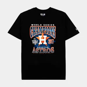 Houston Astros World Series Champions Mens Short Sleeve Shirt (Black/Orange)