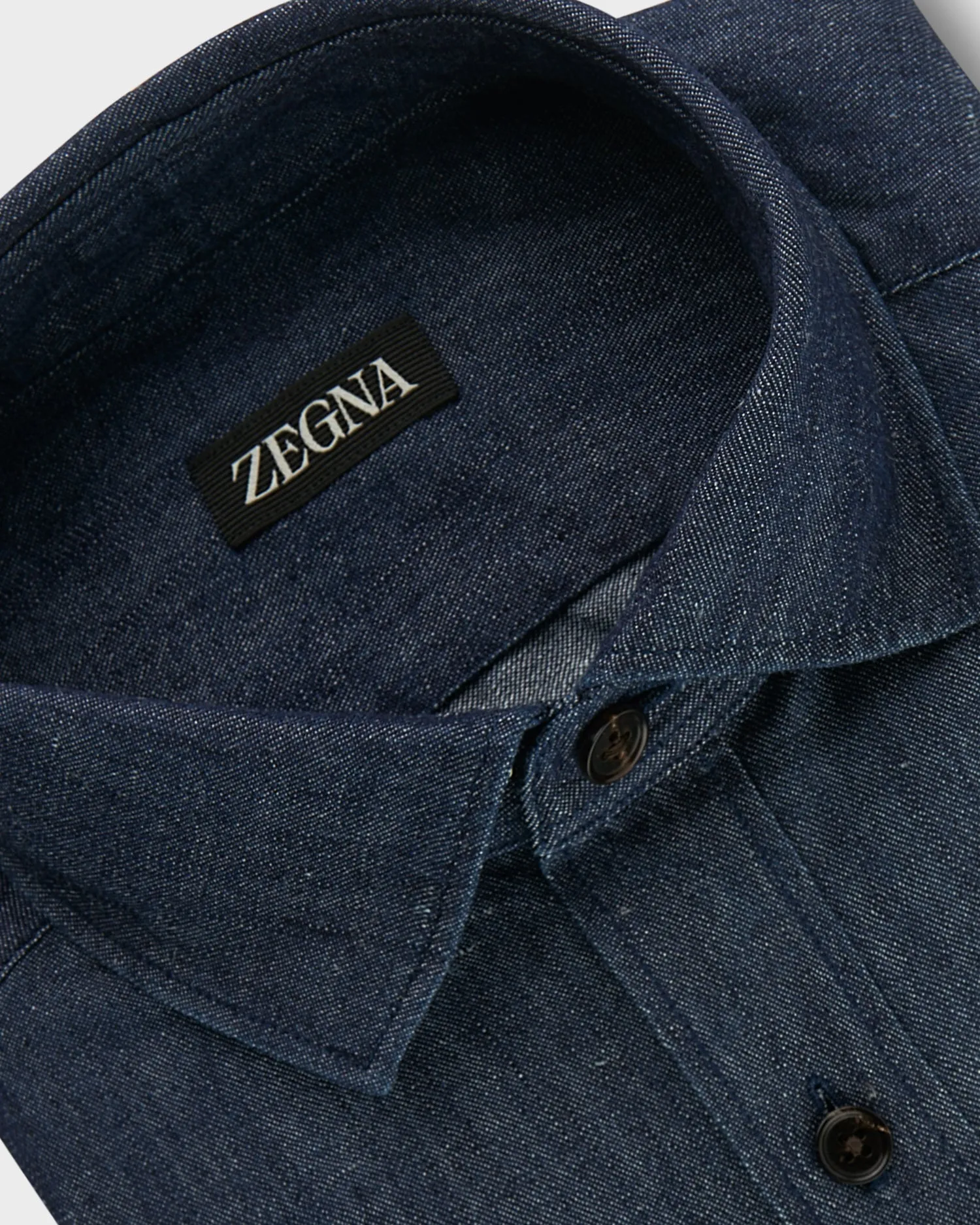 Indigo Blue Cotton Denim Shirt