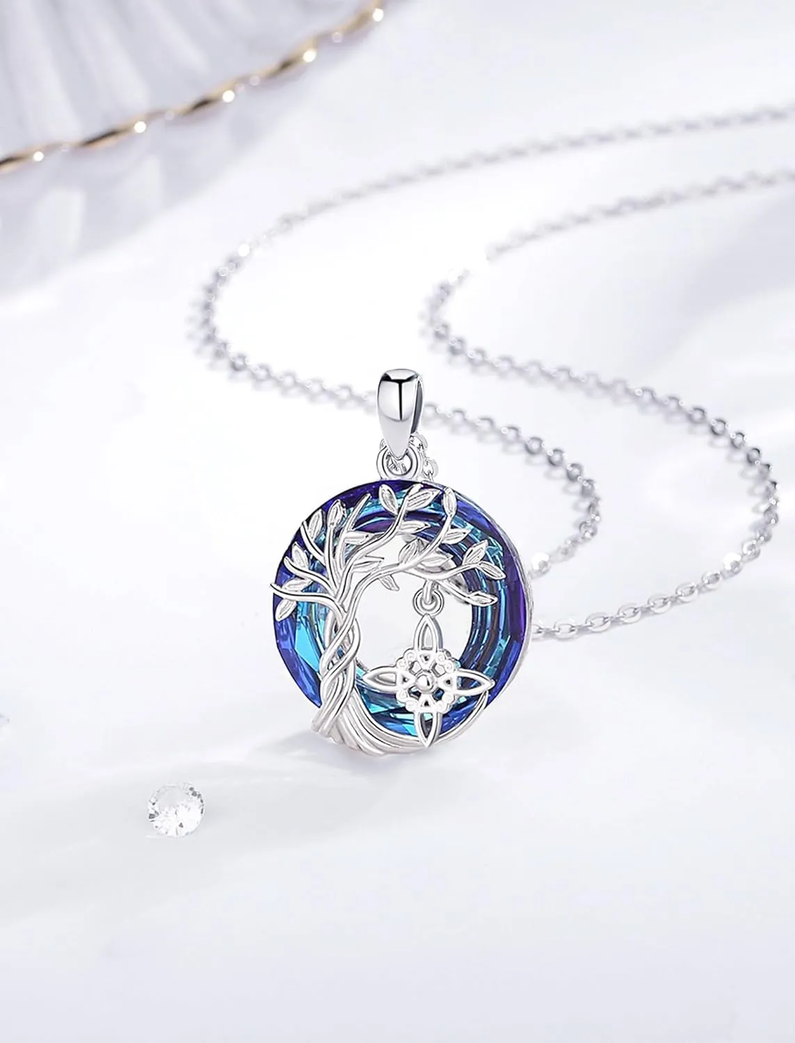 INFUSEU Mystical Witchy Gifts for Women, Pentagram Witches Knot Triple Moon Goddess Lilith Hecate Phoenix Necklaces