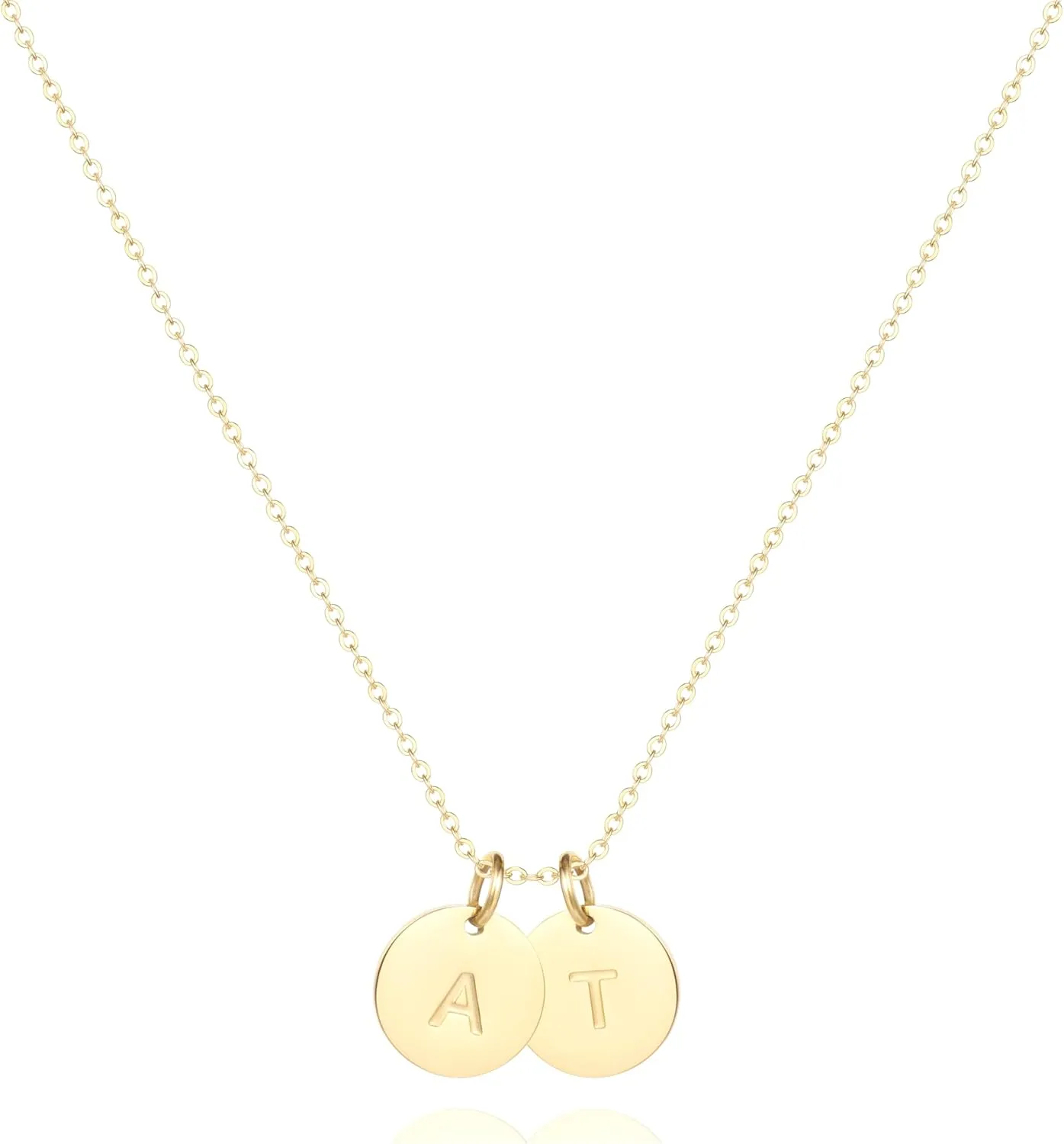 Initial Necklaces for Women,18K Gold Plated Dainty Letter Necklace for Women