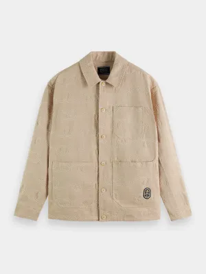 Jacquard overshirt jacket