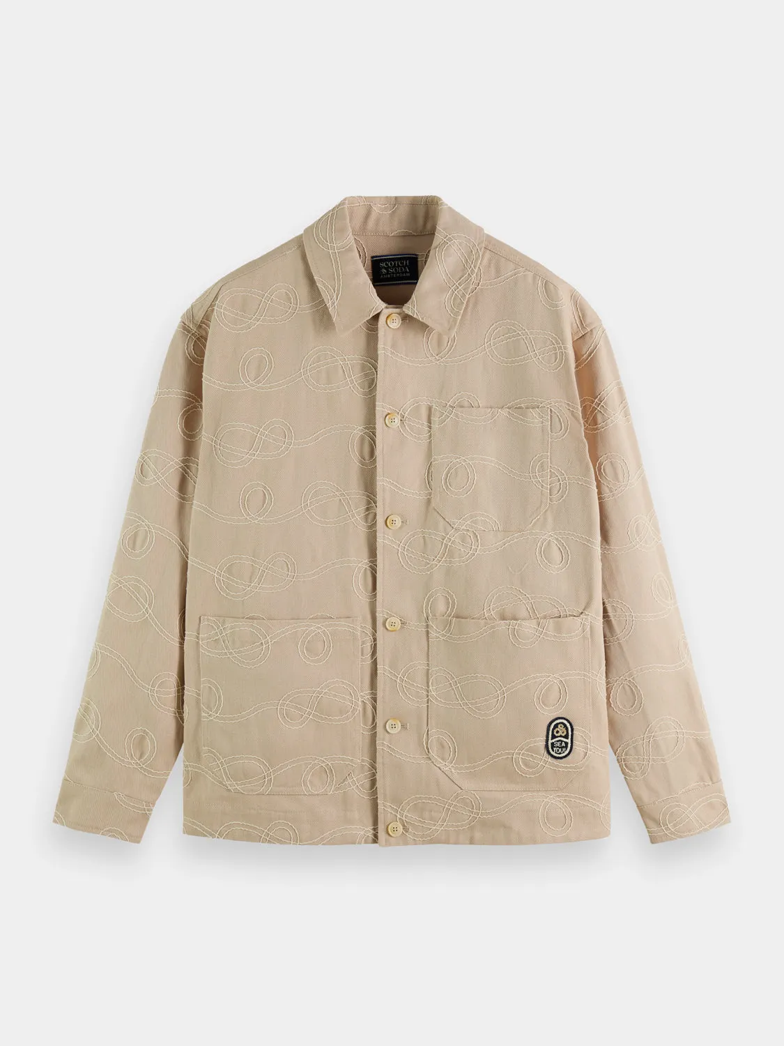 Jacquard overshirt jacket