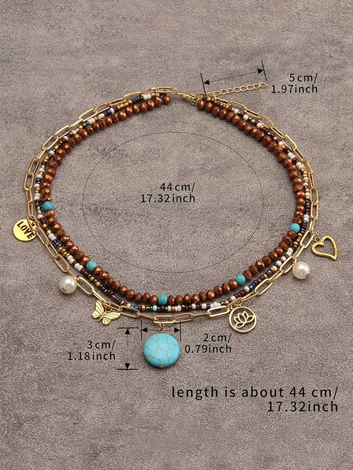 Jeilwiy Leather Necklace For Women Funky Necklace Choker String Cord Necklace with Pendant Boho Style Jewelry