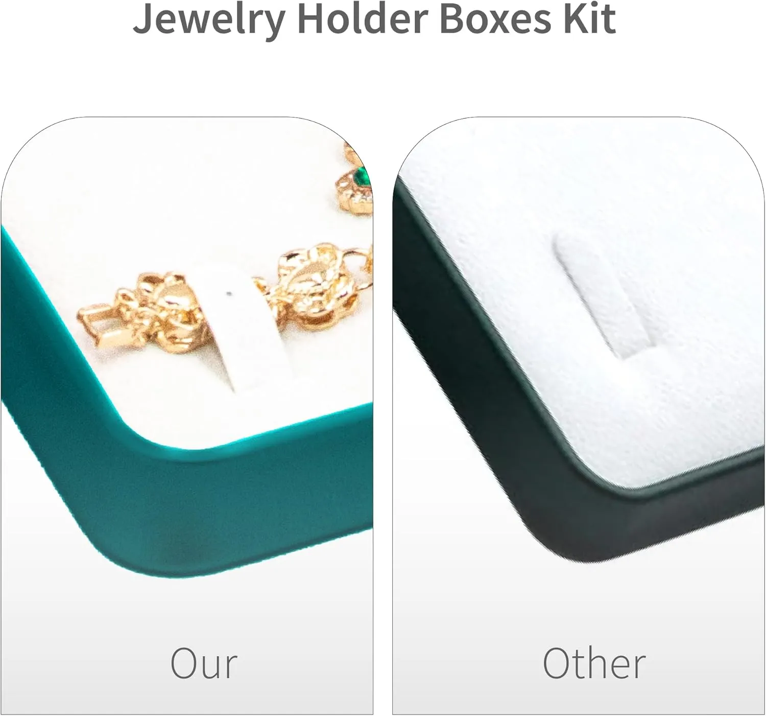 Jewelry Set Box PU Leather Necklace Boxes for Jewelry Gift Boxes Ring,Pendant,Earring,Bracelet Jewellery Display Case for Home,Shopping Malls, Exhibition,Travel (Blue)
