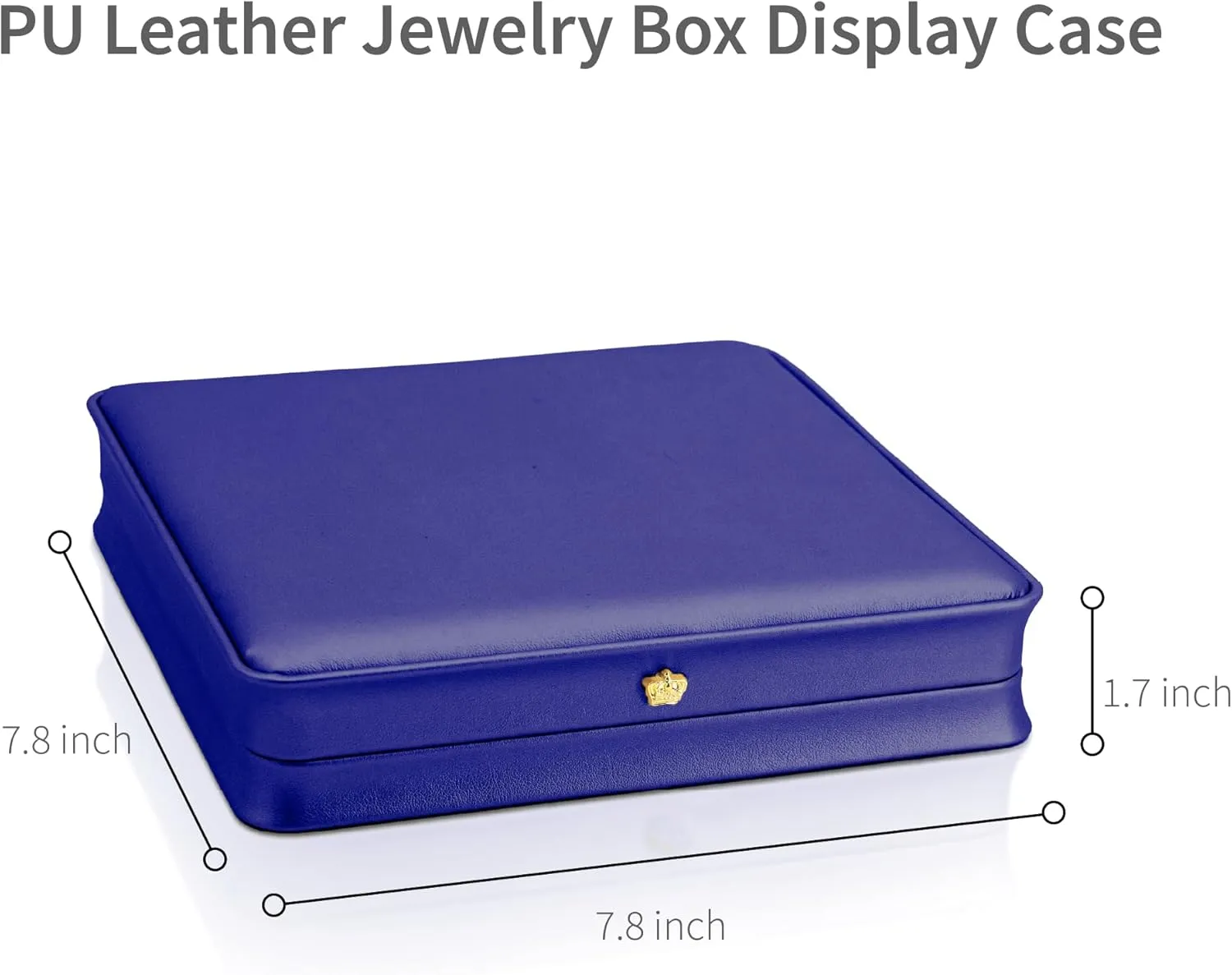 Jewelry Set Box PU Leather Necklace Boxes for Jewelry Gift Ring,Pendant,Earring,Bracelet Jewellery Display Case for Home, Exhibition,Travel (Dark Blue, Jewelry Set Box)