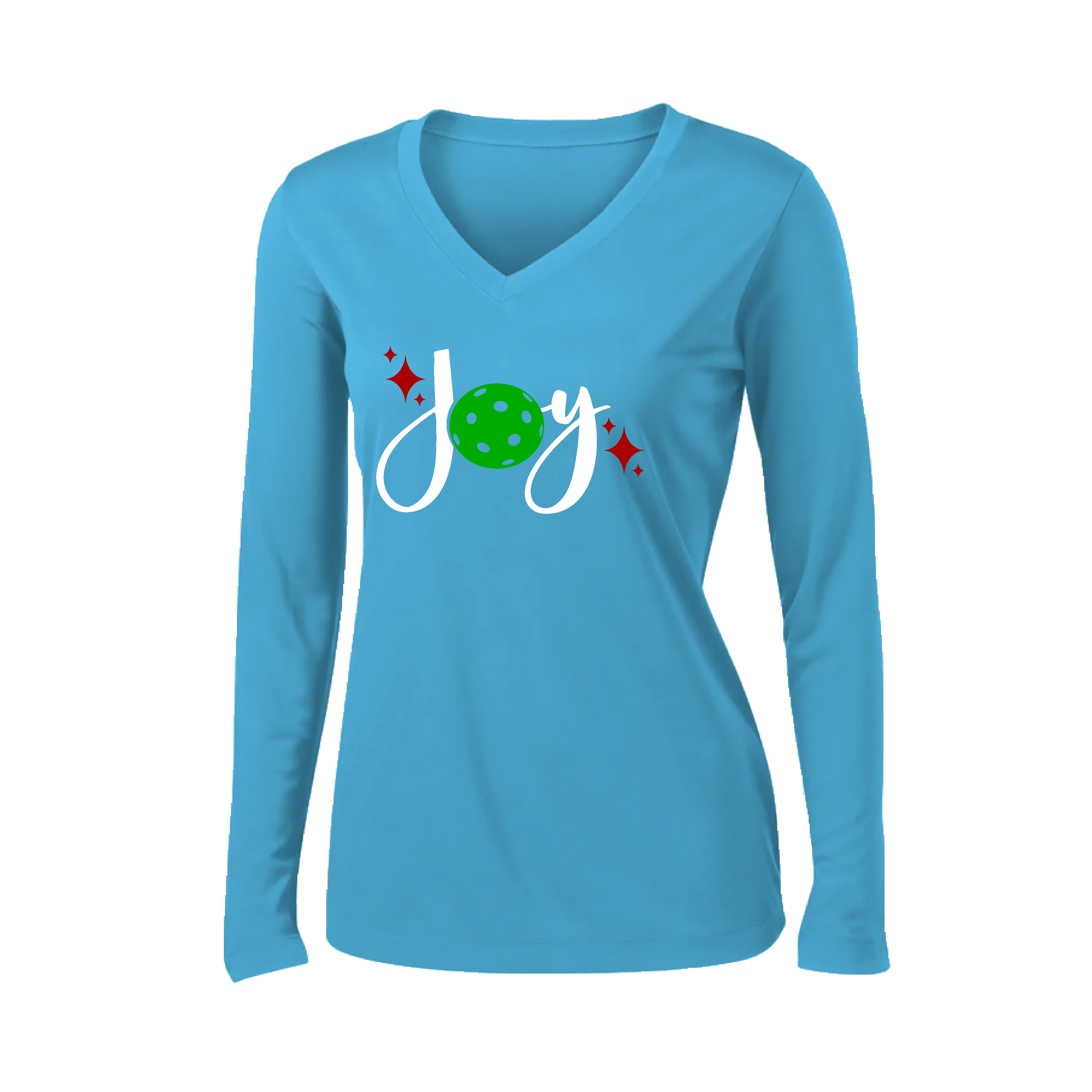 Joy | Women's Long Sleeve V-Neck Pickleball Shirts | 100% Polyester