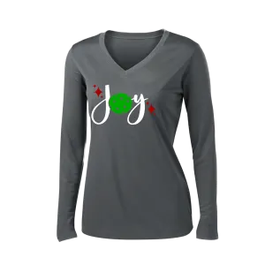 Joy | Women's Long Sleeve V-Neck Pickleball Shirts | 100% Polyester