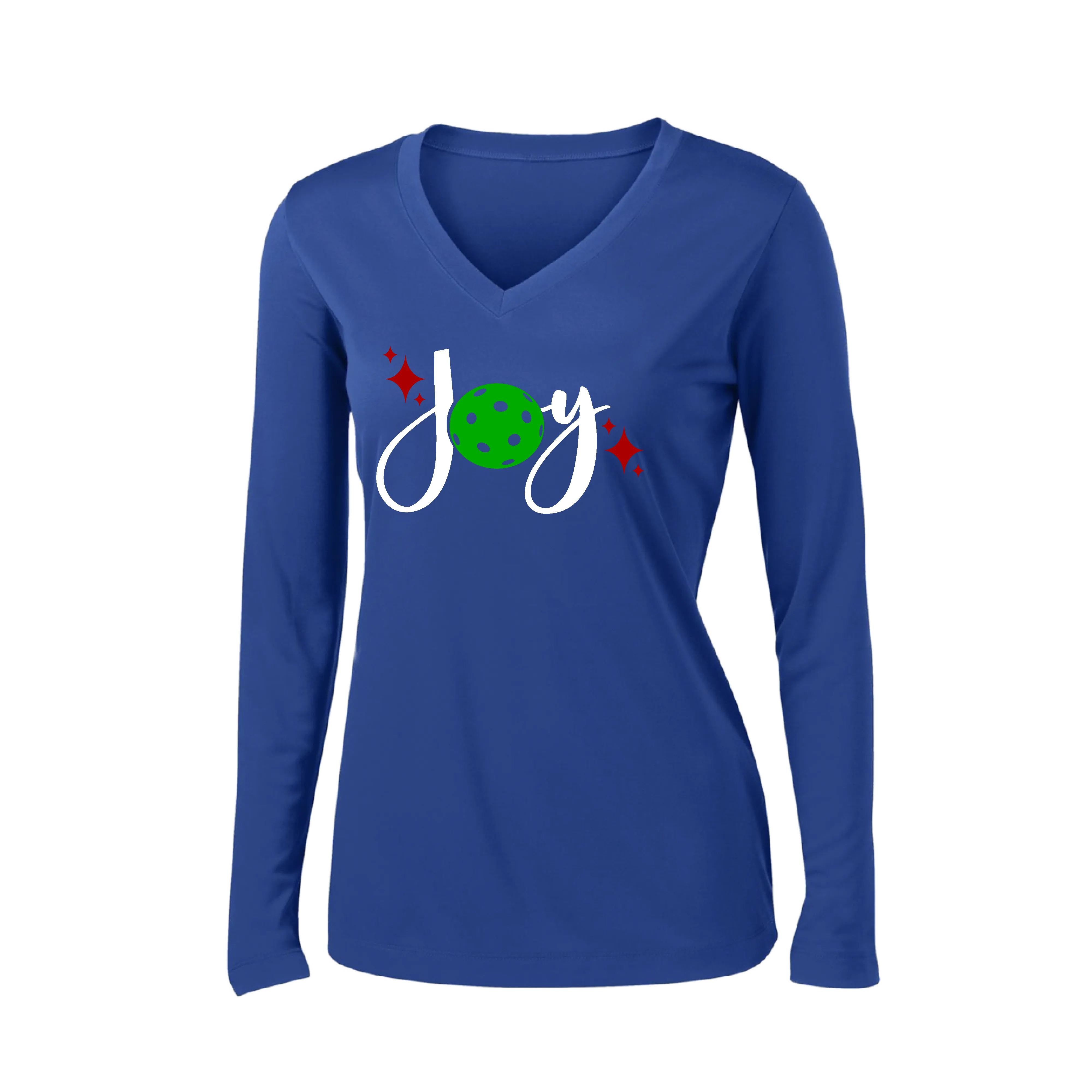 Joy | Women's Long Sleeve V-Neck Pickleball Shirts | 100% Polyester