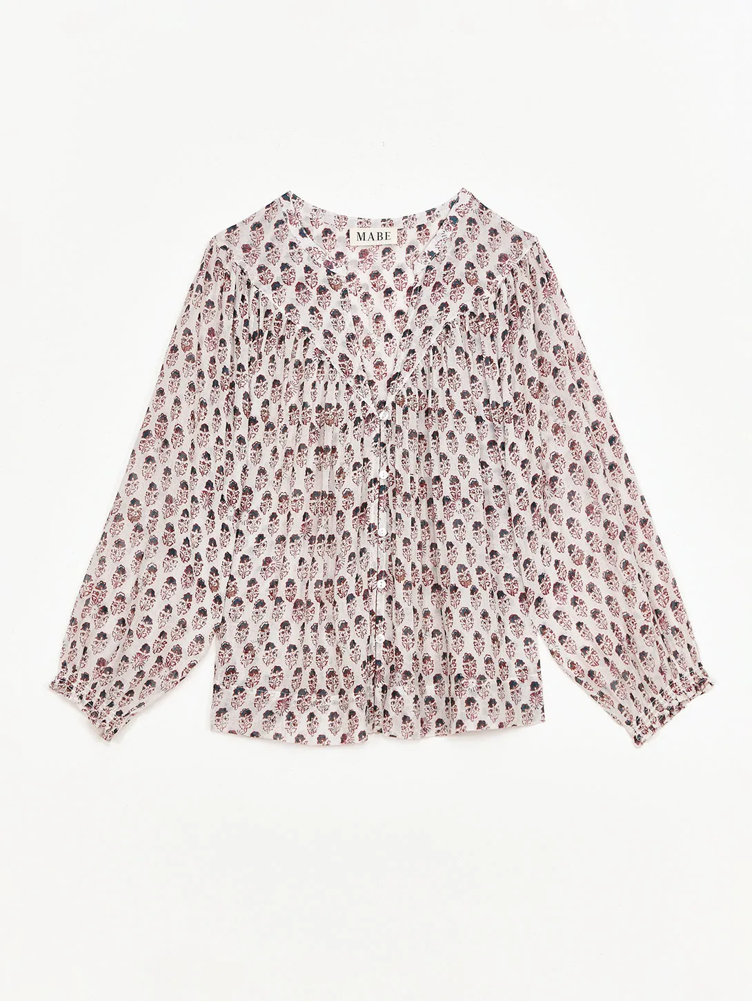 Kiki Print Long Sleeve Shirt - Blue