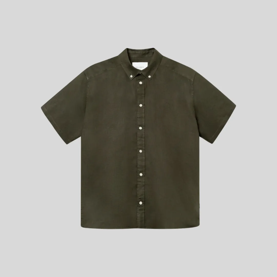 Kris Linen Shirt (Olive Night)