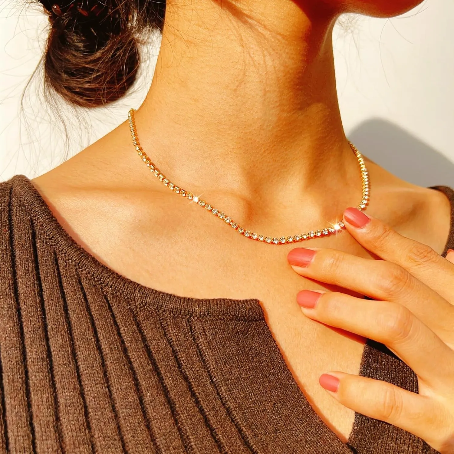 Lariat Gold Necklace for Women, Dainty 14k Long Gold Necklace Set Simple Layered Gold Plated Pendant Beaded Drop Chain Jewelry Y Stacked Necklaces for Women