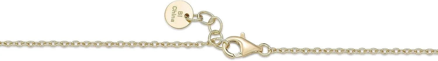 Lavari Jewelers Flower Necklace for Women - Black Onyx or Mother of Pearl & Cubic Zirconia in 925 Sterling Silver - 32 Inch Chain Necklace for Her - Hypoallergenic Gold Plated - Lobster Claw Clasp