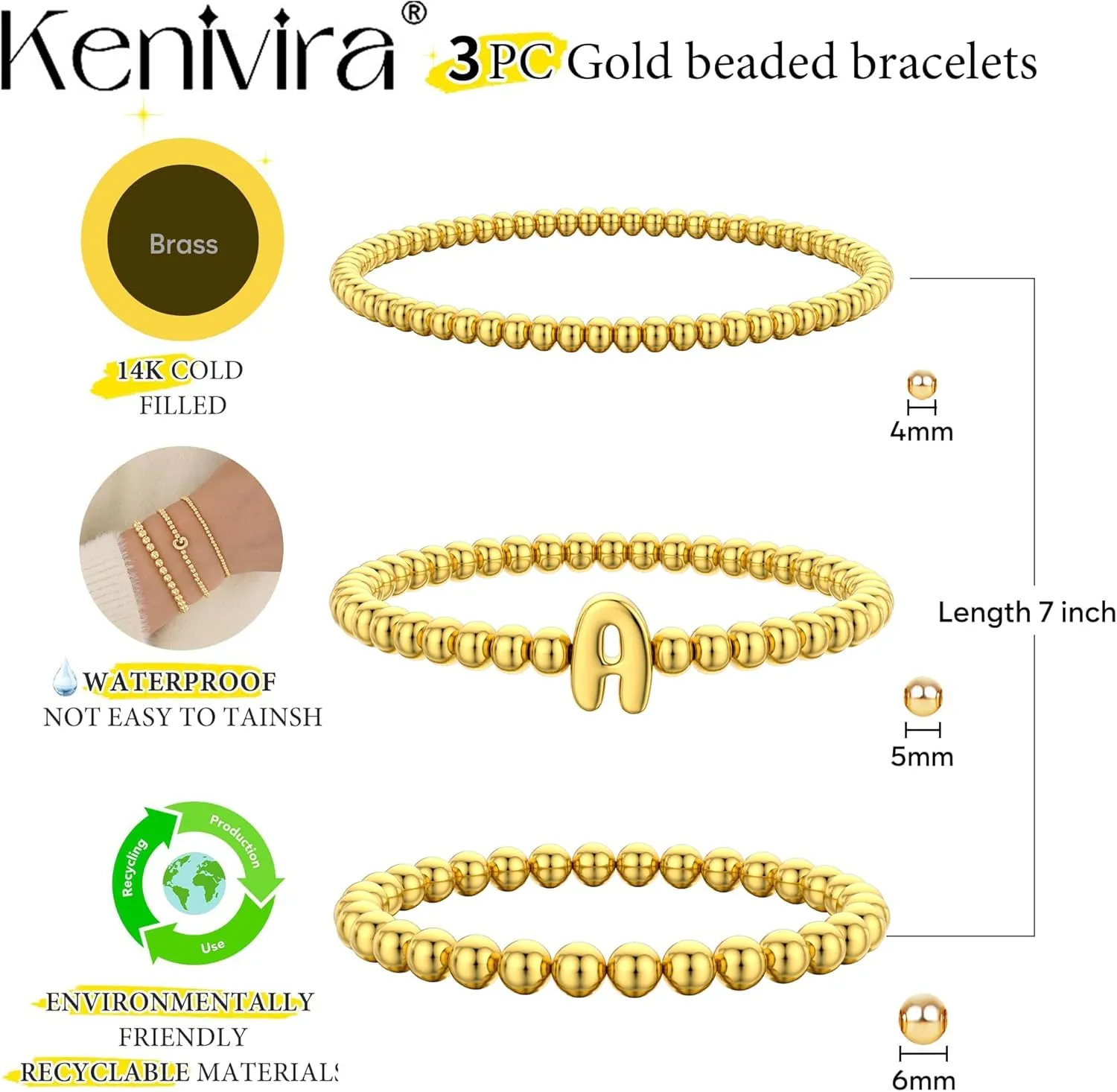 Layered Bracelets for Women,Dainty 14K Gold Plated Bracelets Stack,Link Chain Bracelet Stackable Non Tarnish Jewelry Gifts for Women