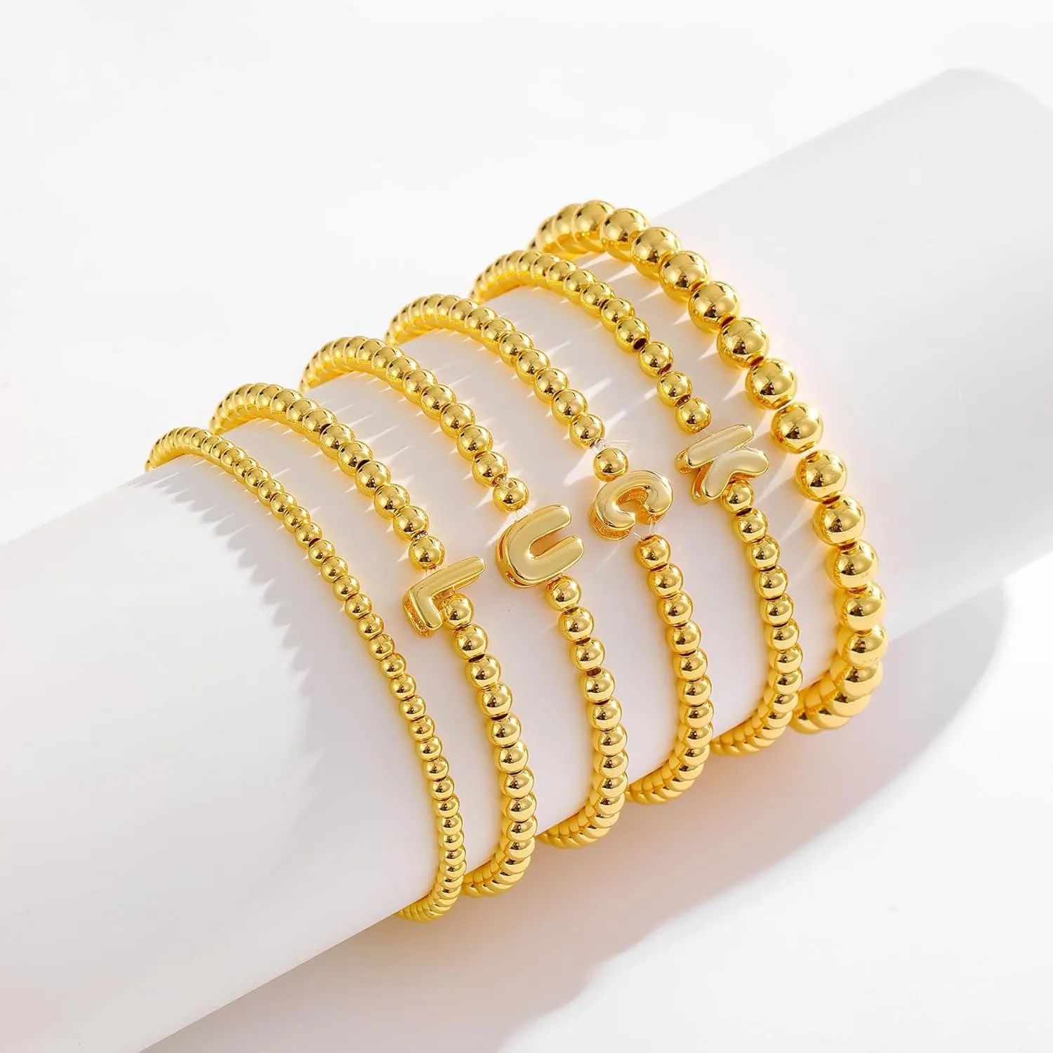 Layered Bracelets for Women,Dainty 14K Gold Plated Bracelets Stack,Link Chain Bracelet Stackable Non Tarnish Jewelry Gifts for Women