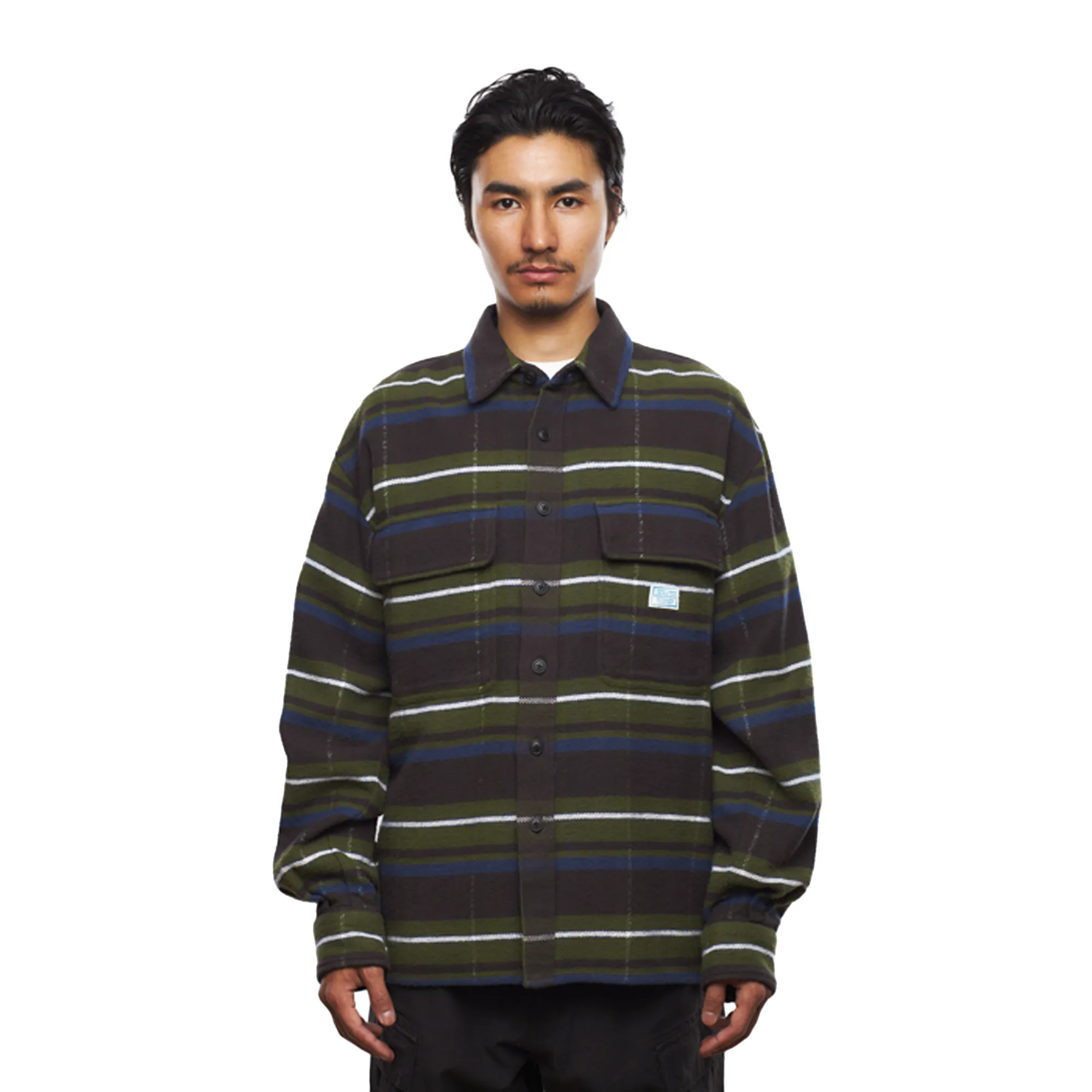 Liberaiders Stripe Flannel Shirt Green