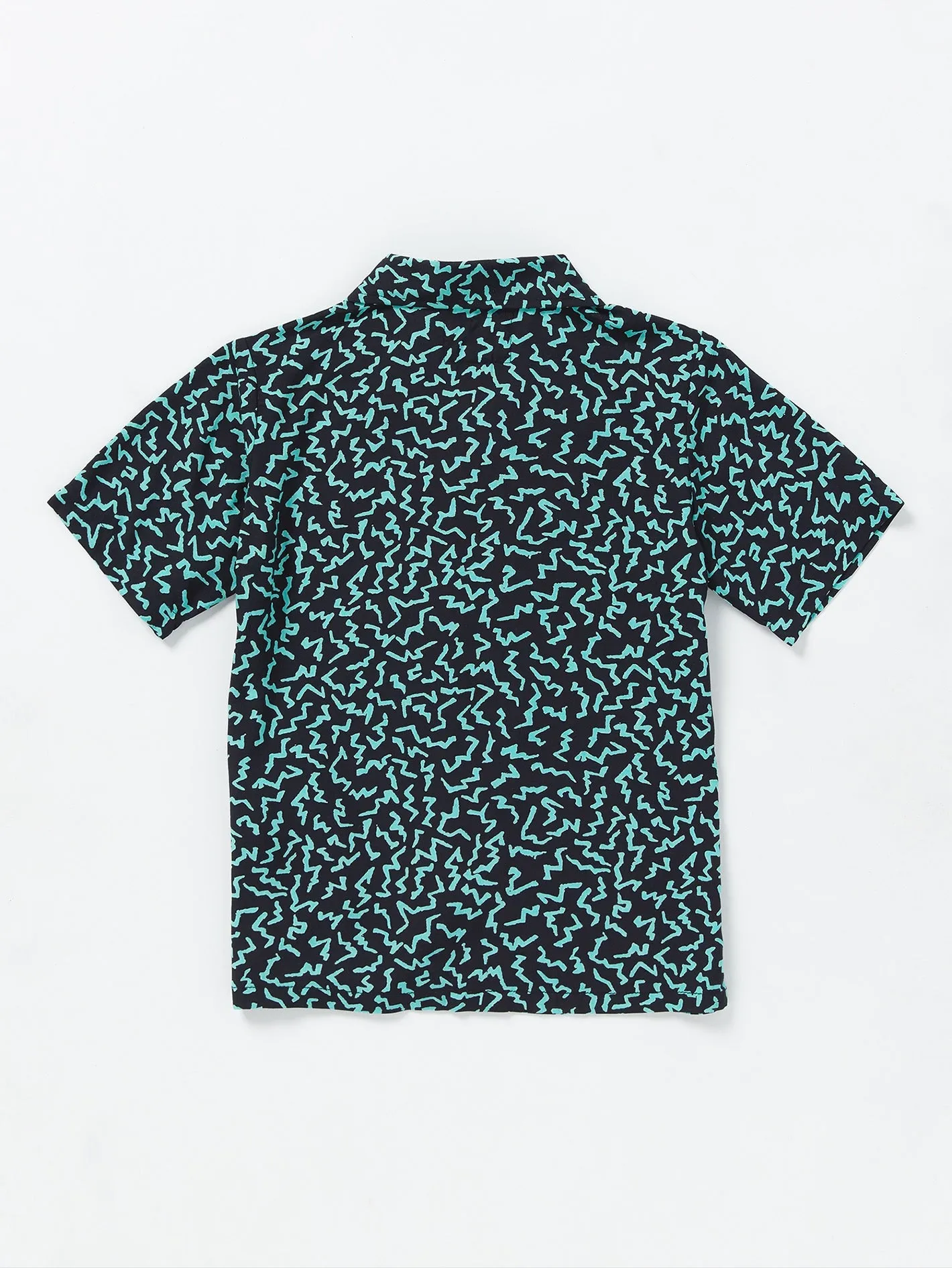 Little Boys Asphalt Beach Short Sleeve Shirt - Black
